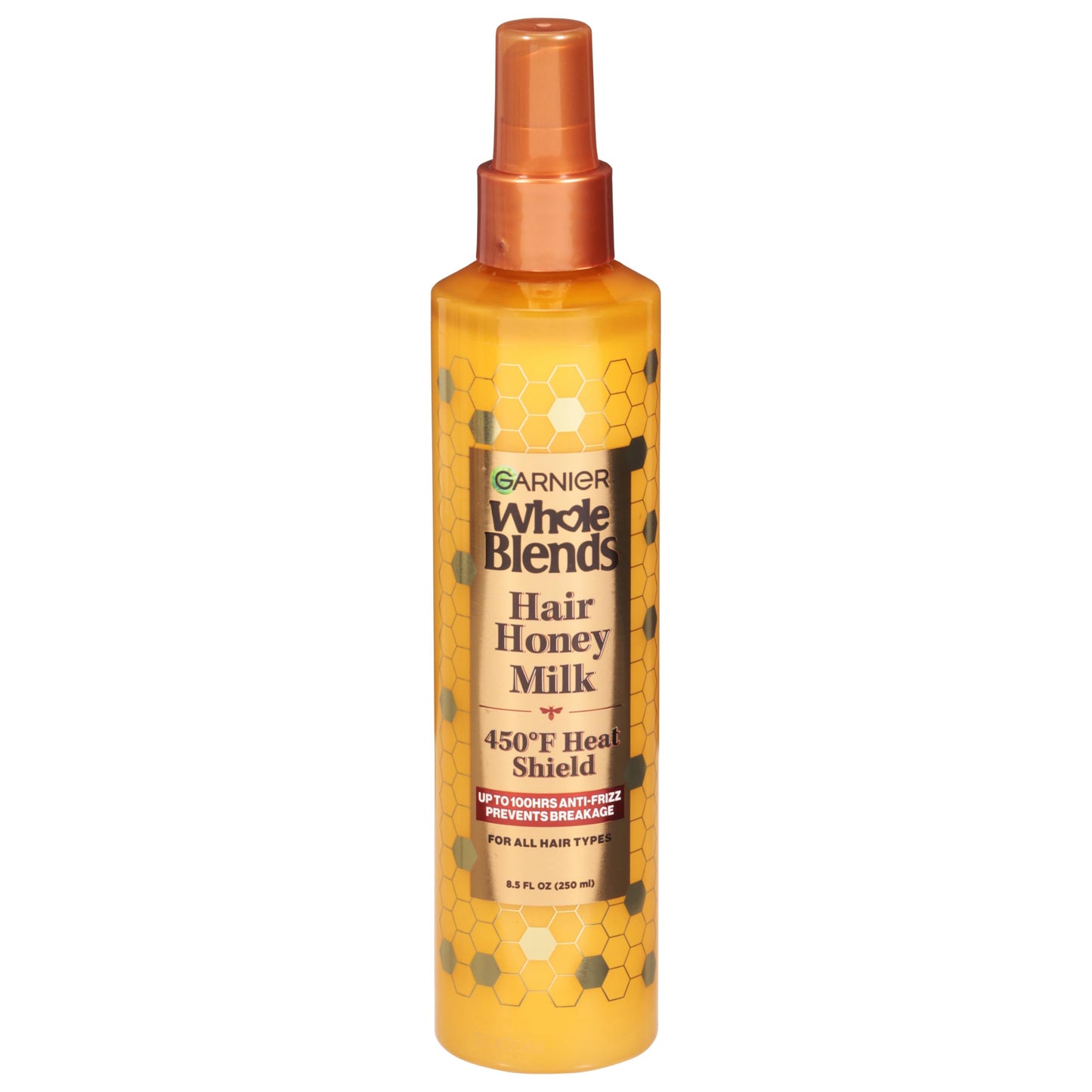Garnier Whole Blends Hair Honey Milk 450F Heat Protectant Spray, Heat Protectant for All Hair Types With Up To 100 HRs of Frizz Control, 8.5 Fl Oz Beauty & Personal Care Garnier
