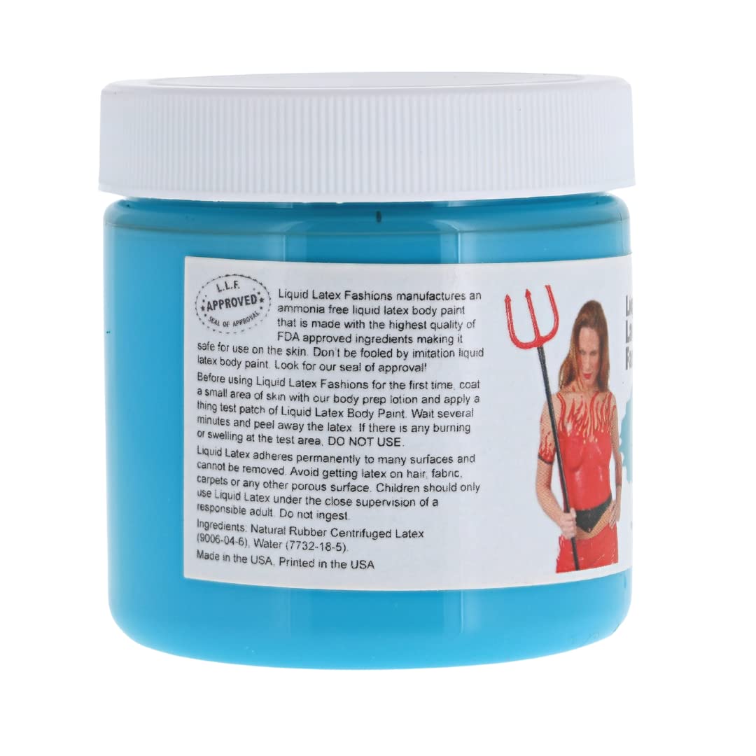 Teal 4 Oz - Liquid Latex Body Paint, Ammonia Free No Odor, Easy On and Off, Cosplay Makeup, Creates Professional Monster, Zombie Arts Beauty & Personal Care Liquid Latex Fashions