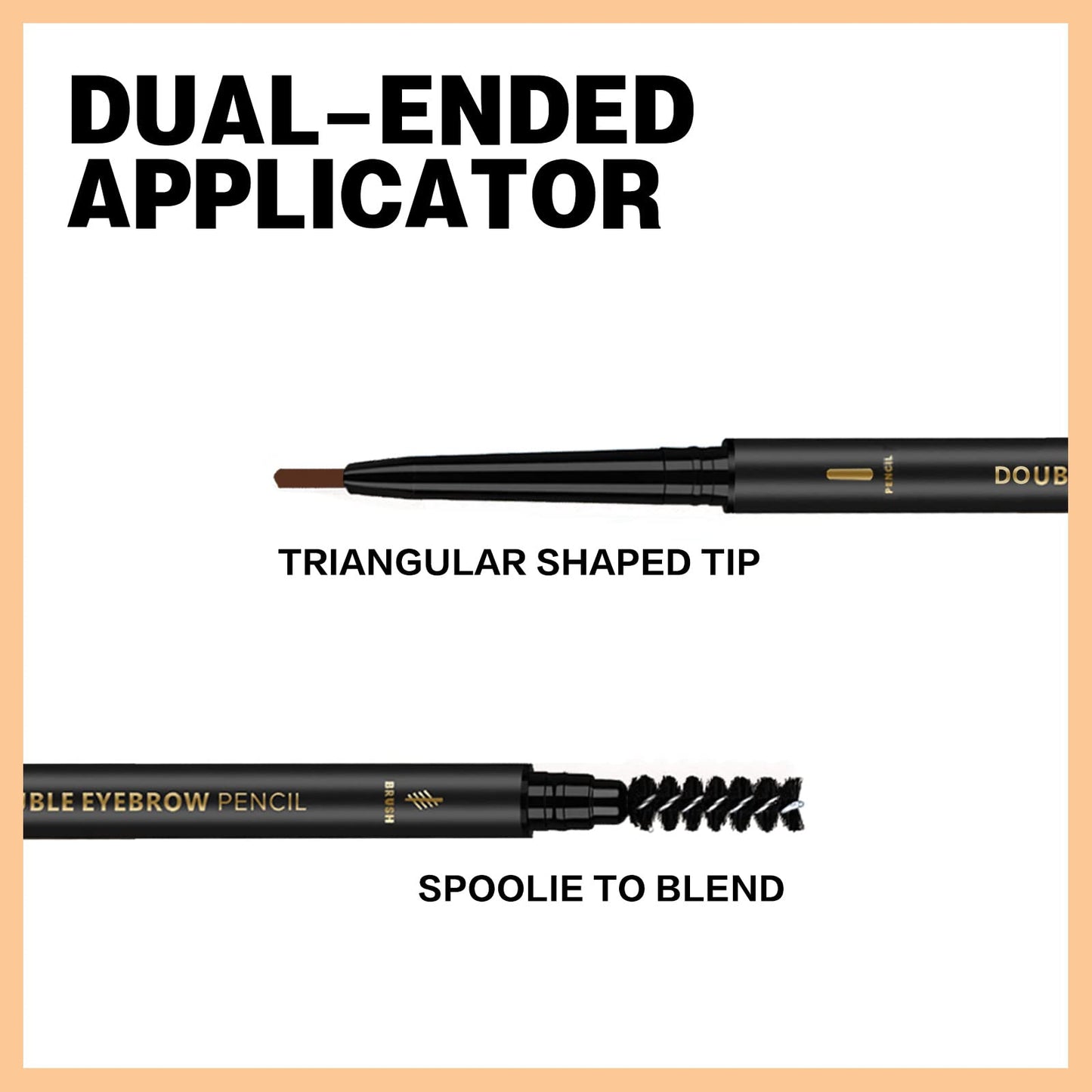 3 Pcs Waterproof Eyebrow Pencil Dark Brown, Premium Eye Brow Pencil Brn with Spoolie Brush, Longwearing for Perfect Brows, Professional, Precision Beauty & Personal Care O'CHEAL