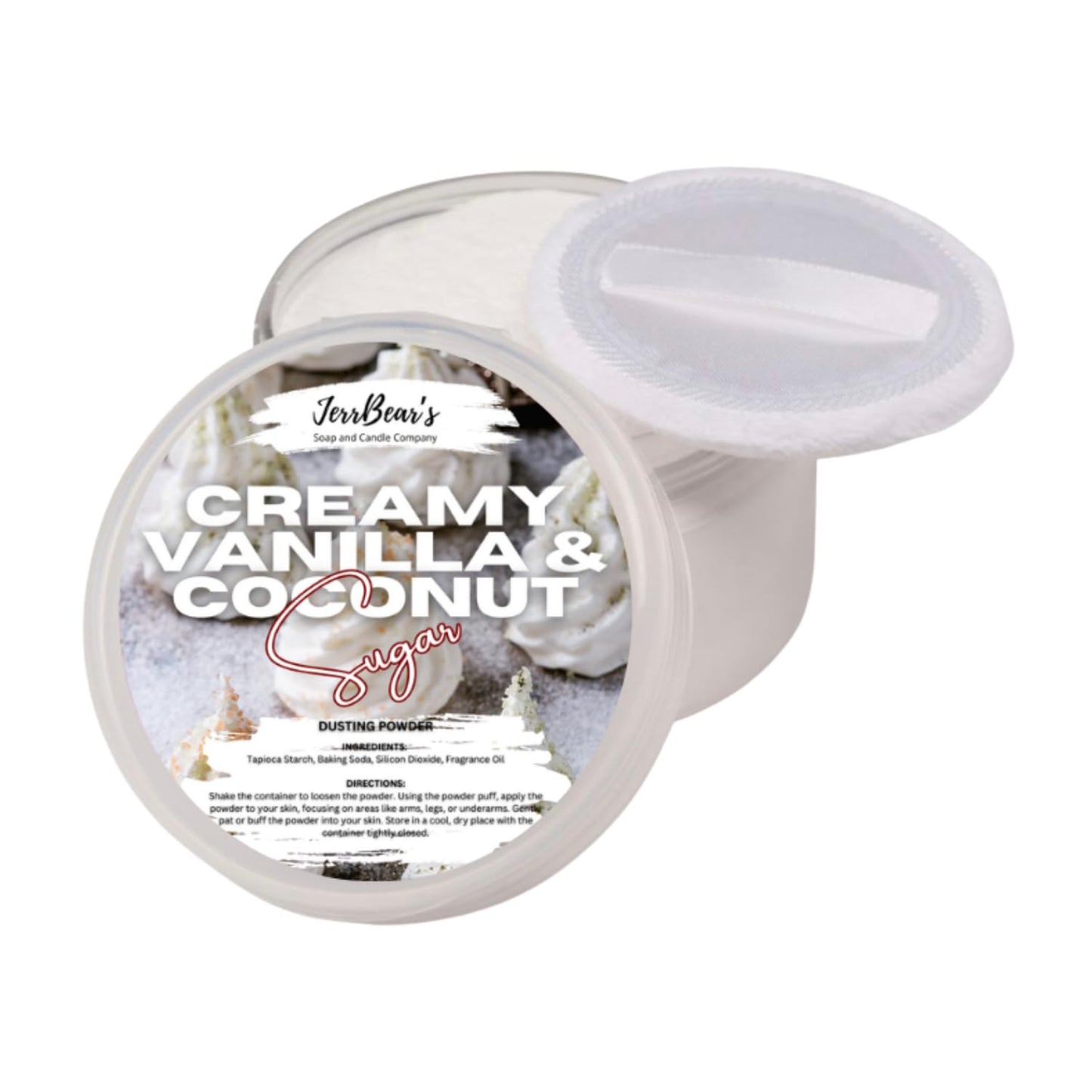 JerrBear’s Creamy Vanilla & Coconut Sugar Dusting Powder, Talc Free Body Formula for Women, Gentle Powder for Daily Freshness, (4oz Jar) Beauty & Personal Care JerrBear’s