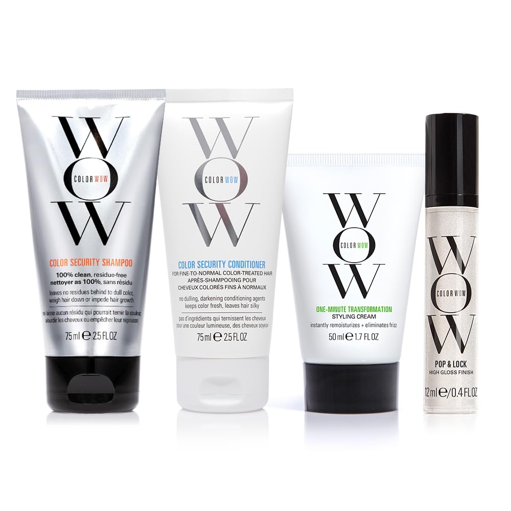 COLOR WOW Quick Frizz Fixes! Travel Kit - Includes Shampoo, Conditioner, One Minute Transformation Styling Cream, Pop & Lock Frizz Control Beauty and Personal Care COLOR WOW Default Title