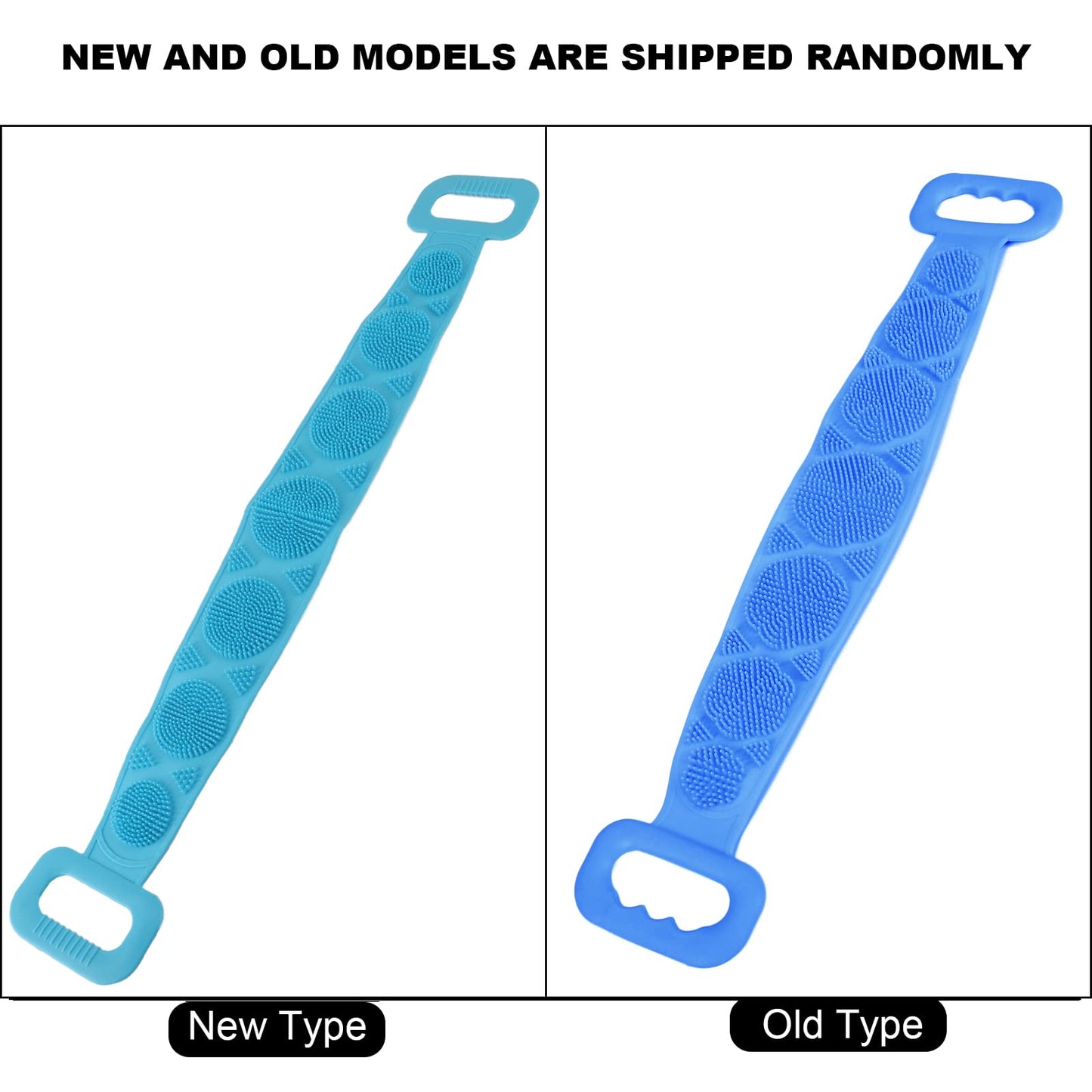 Silicone Bath Body Brush with Strong Tensile Strength - Hangable Back Cleaning Bath Strap - Blue DoubleSided Back Scrubber for Shower & Body Wash Beauty and Personal Care ACOGEDO