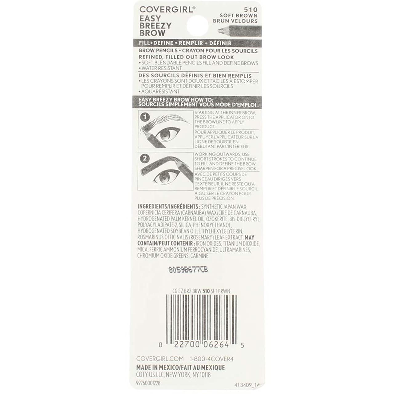 CoverGirl Brow and Eye Makers Pencil - Soft Brown (510) - 2 pk Beauty & Personal Care COVERGIRL