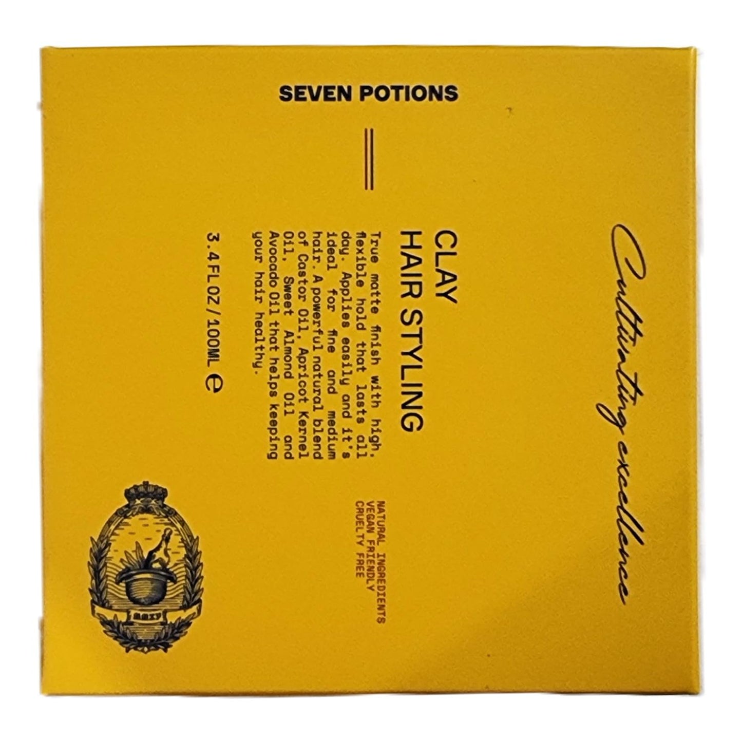 SEVEN POTIONS Hair Clay For Men and Women 3.4 fl oz - High Hold No Shine Hair Pomade For Men - Effortless Hair Styling Product That Leaves No Residue Beauty & Personal Care SEVEN POTIONS