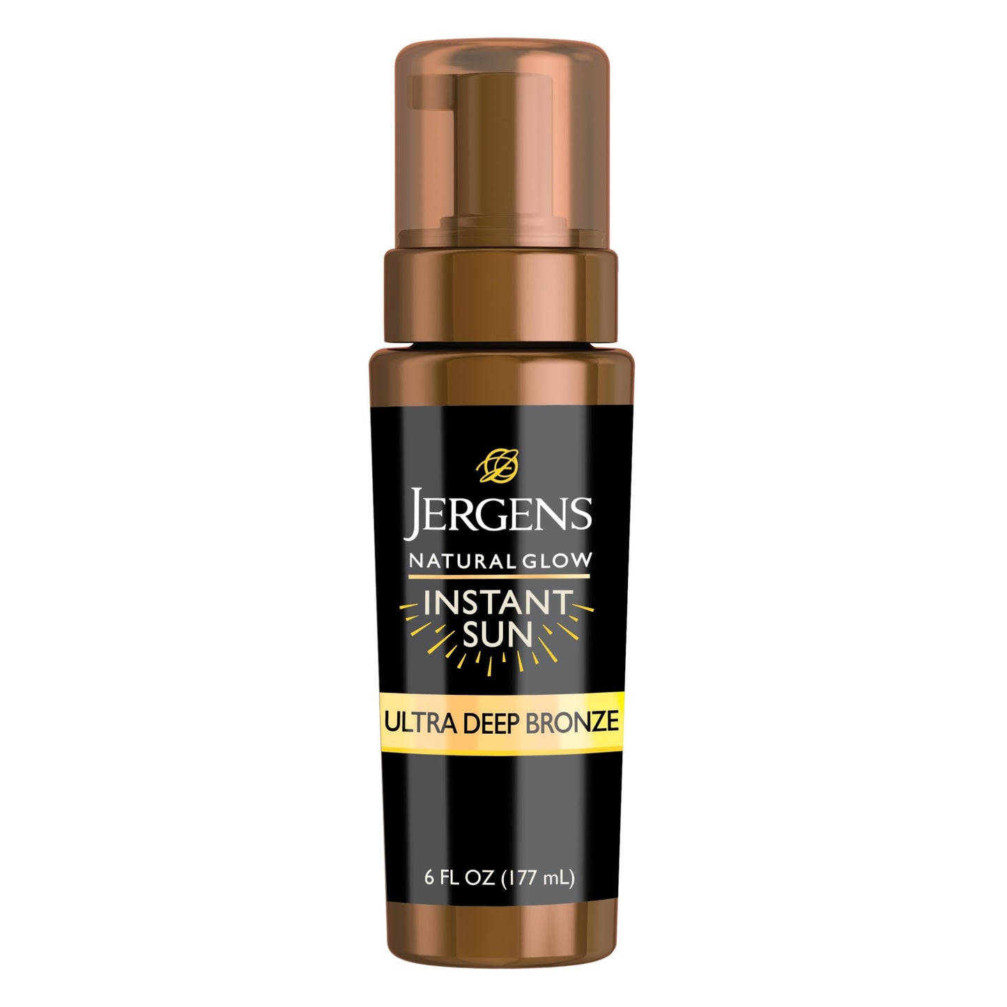 Jergens Natural Glow Instant Sun Body Mousse, Self Tanner for Ultra Deep Bronze Tan, Sunless Tanning Body Bronzer, Natural Looking Fake Tan, 6 Oz Beauty and Personal Care Jergens Default Title