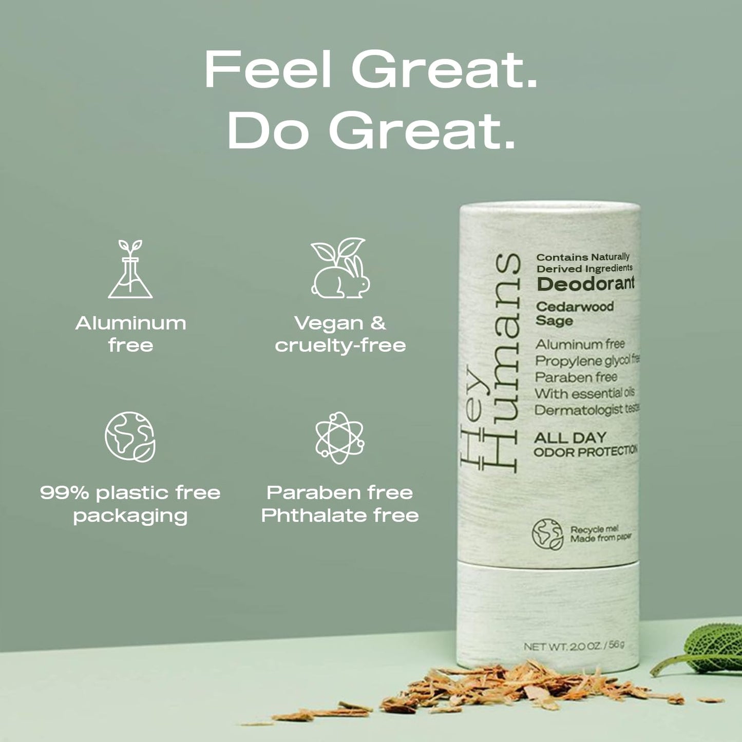 Hey Humans Deodorant, Aluminum Free Deodorant for Women and Men, Contains Naturally Derived Ingredients, All Day Odor Control, Refreshing Deodorant Beauty and Personal Care HEY HUMANS