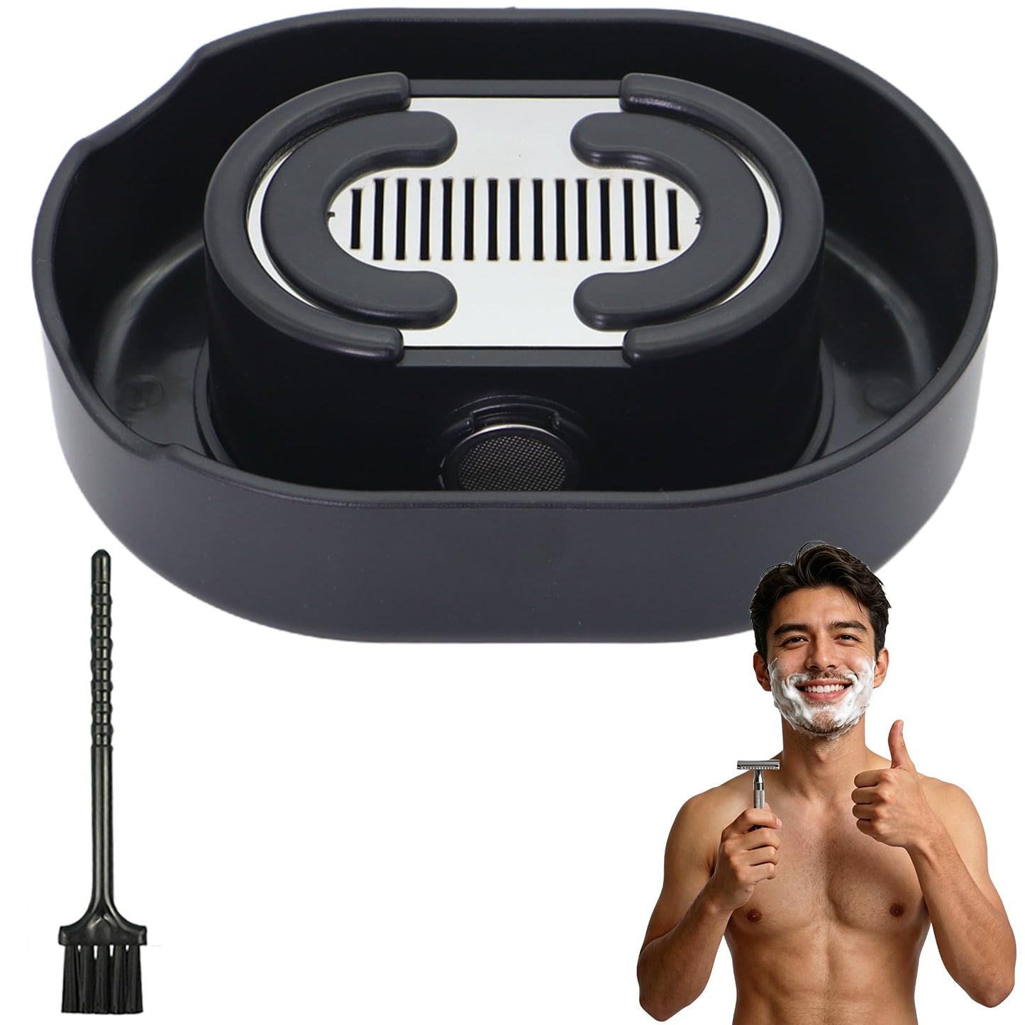 Razor Rinser 2.0, Razor Cleaner Tool, Portable Manual Razor Cleaner, Fits Most Manual Shavers, Fast Rinse, Keep Sink Clean and Clog-Free, Making Beauty and Personal Care Raelvenn