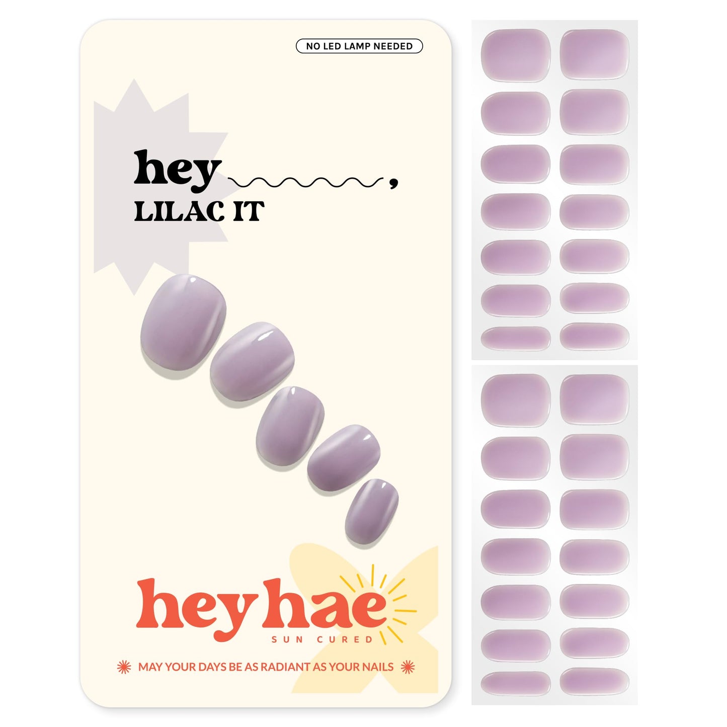 Heyhae Semi Cured Gel Nail Strips | No LED Lamp Needed | Summer, Solid, Purple | Easy Apply & Remove, Salon Quality | Includes 28 Strips, 1 Prep Pads Beauty and Personal Care heyhae Default Title