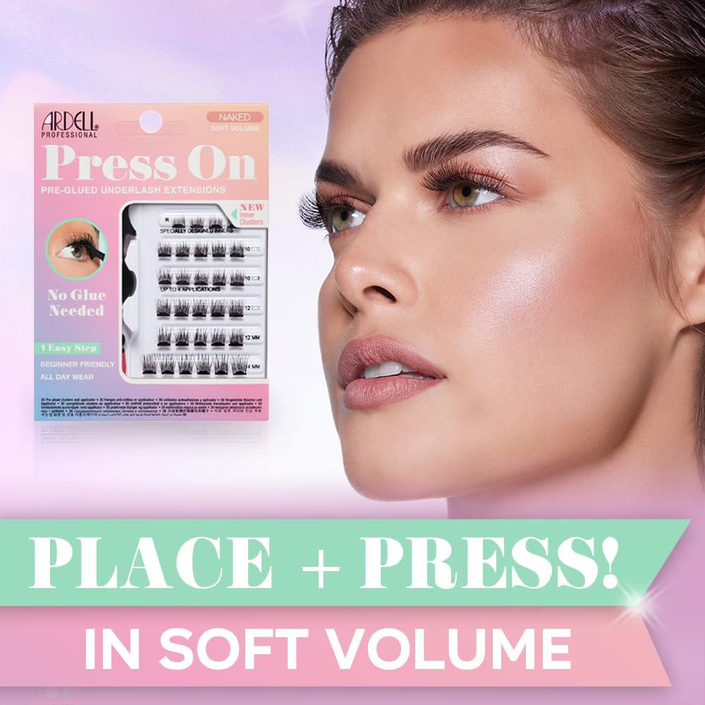 Ardell Press On Lashes, Naked Soft Volume, Pre Glued Lash Clusters, 30 ct