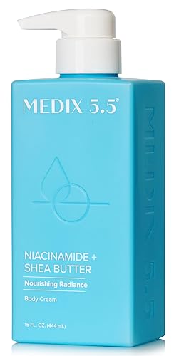 MEDIX Fragrance Free Niacinamide Face Moisturizer + Shea Butter Cream For Face & Body Lotion | Anti Aging Skin Care Firming Cream For Wrinkles, Dark Beauty & Personal Care Medix 5.5
