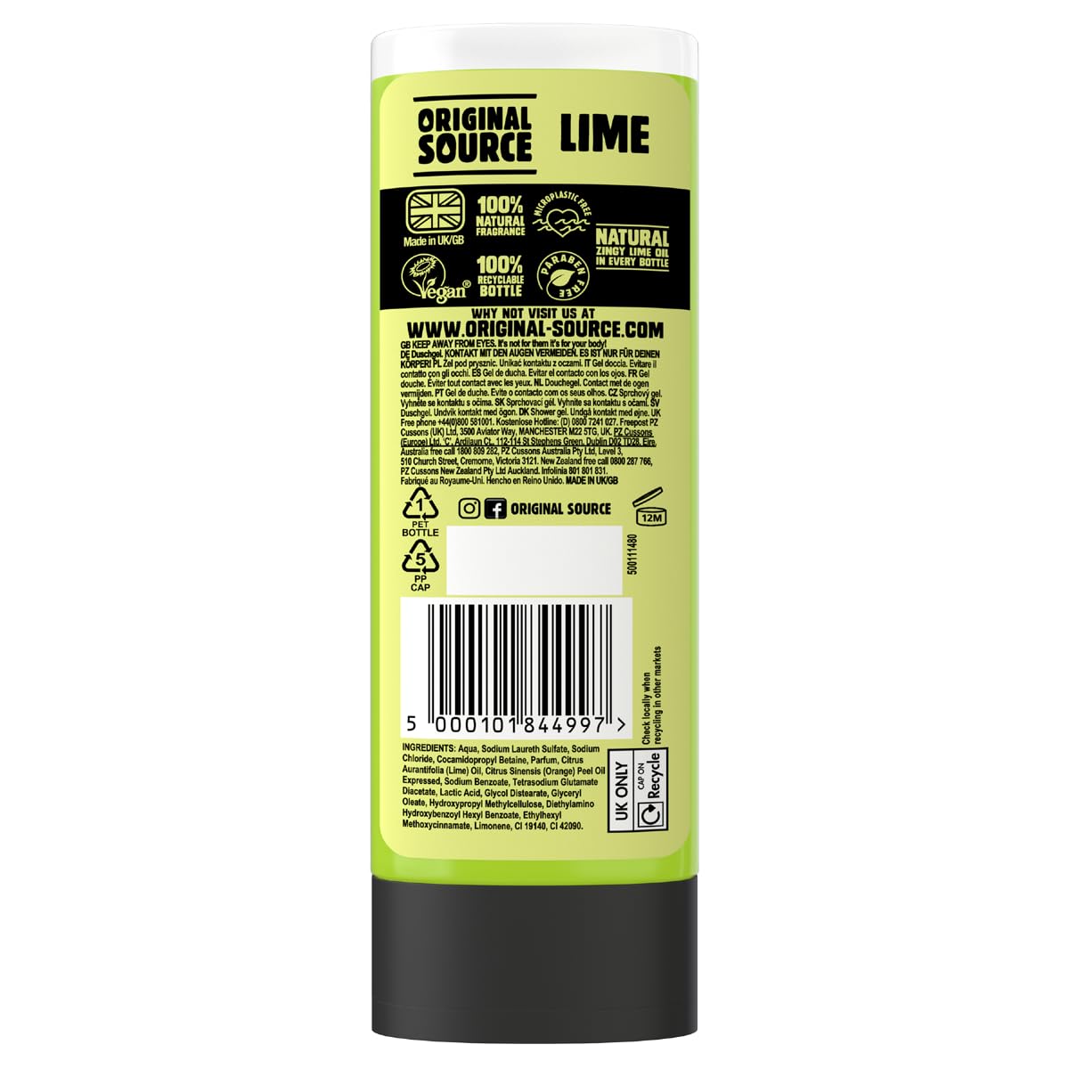 Original Source Lime Shower Gel 250 Ml Beauty & Personal Care ORIGINAL SOURCE