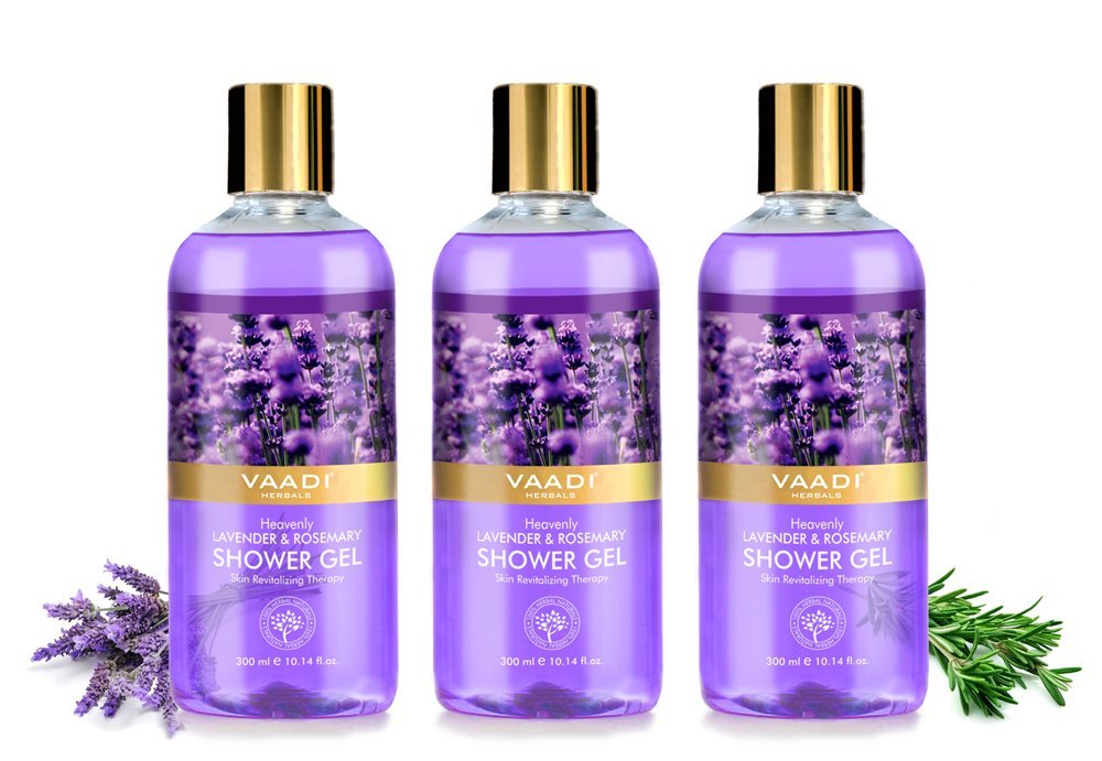 NWIL Vaadi Herbals Heavenly Shower Gel, Lavender and Rosemary, 300g (Pack of 3) Beauty & Personal Care NWIL