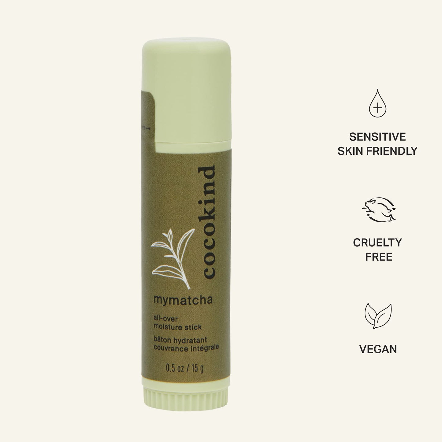 Cocokind Mymatcha All-Over Moisture Stick, Lip Balm and Eye Cream for Dry Skin 0.5 Oz Beauty & Personal Care Cocokind