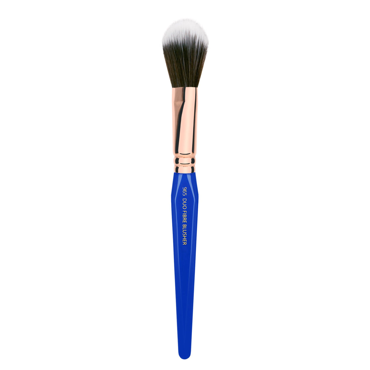 Bdellium Tools Professional Makeup Brush - Golden Triangle 965 Duo Fibre Blusher - With All Vegan and Soft Synthetic Fibers, For Applying Pop of Color