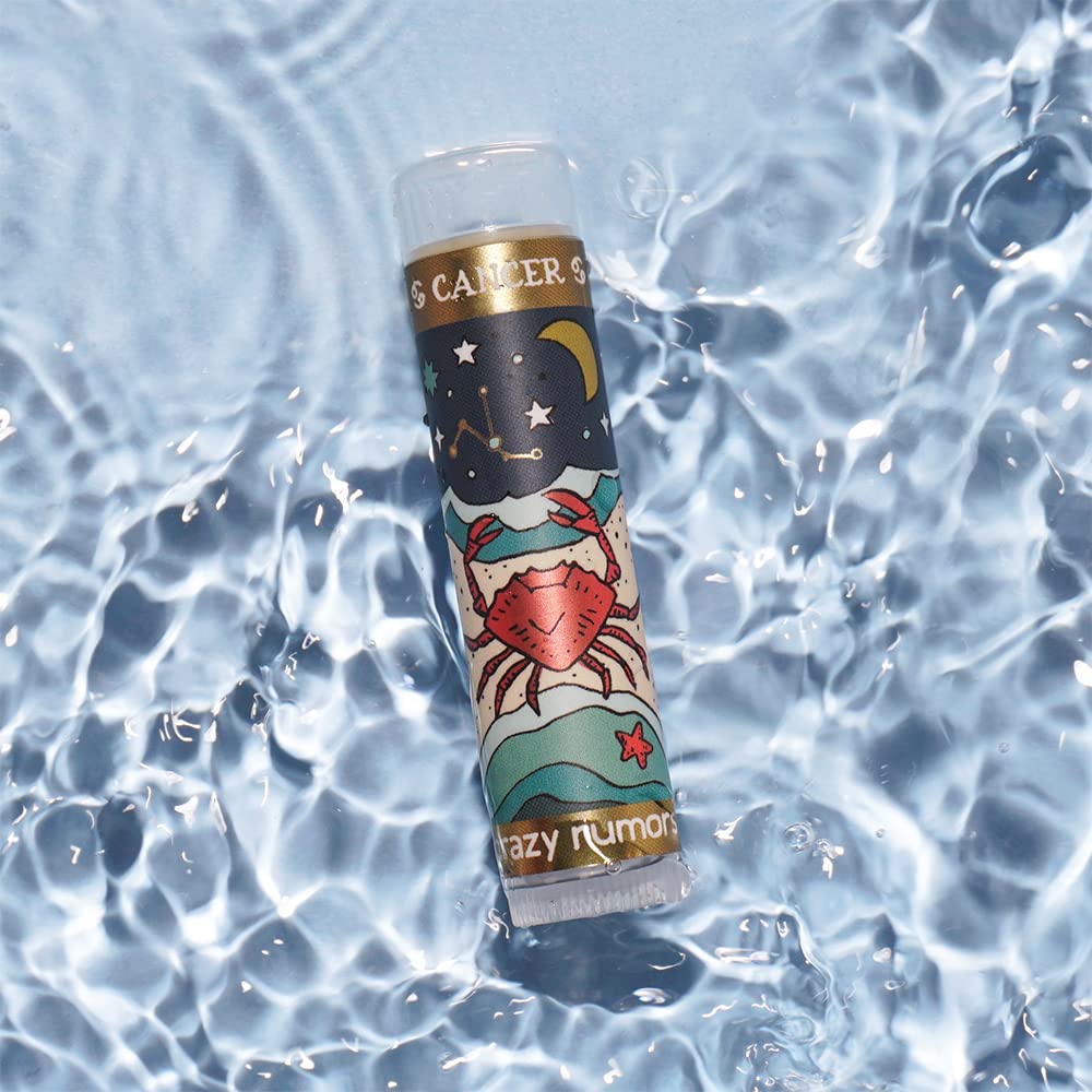Crazy Rumors Cancer Zodiac All Natural, Plant Based Lip Balm to Moisturize and Nourish your Lips - Water Blend (Tropical Mango, Citrus Lemon, Beauty and Personal Care Crazy Rumors