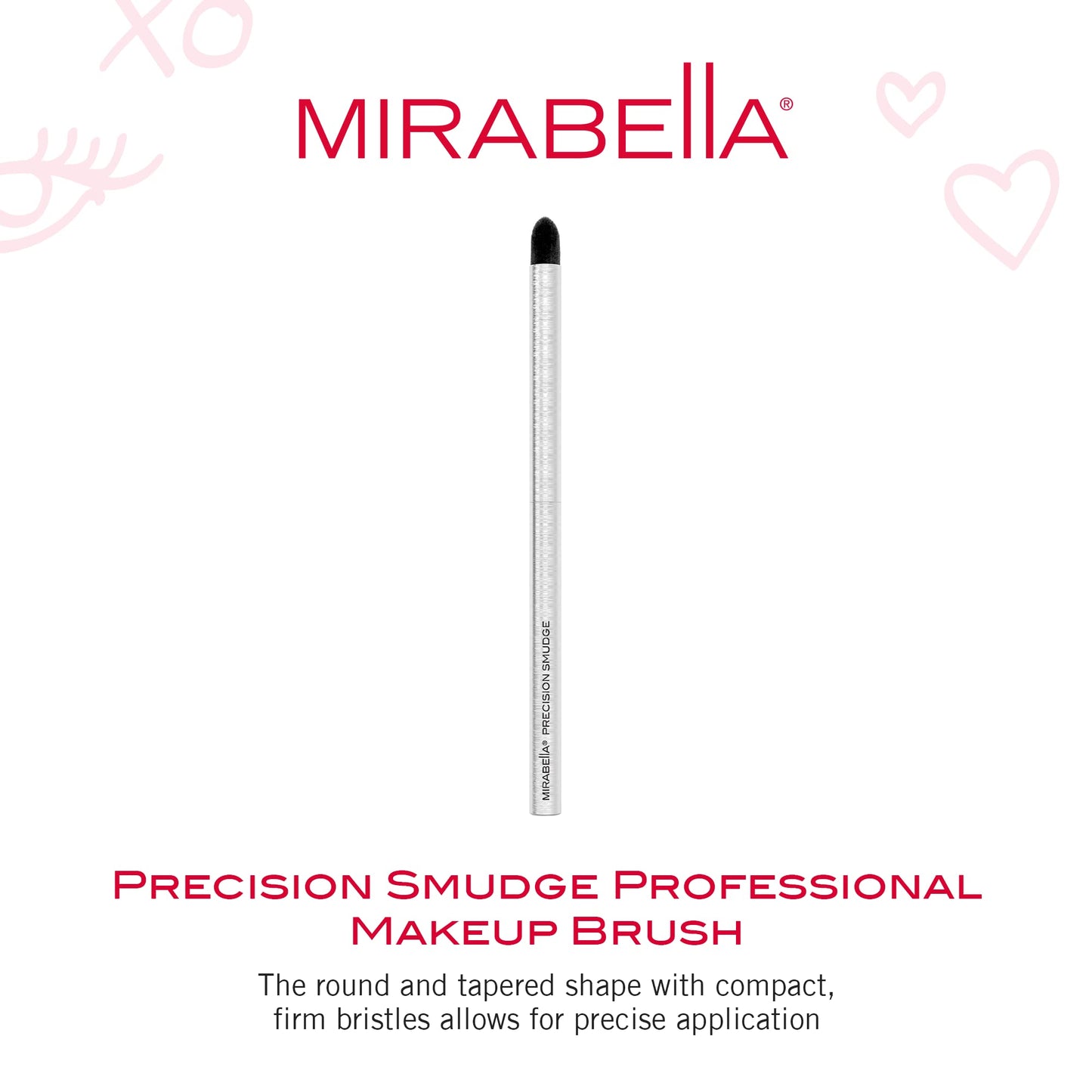 Mirabella Precision Smudge Brush, Premium Professional Makeup Brush Collection, Cruelty-Free Synthetic Bristle Brush, Hand-Sculpted Brushed Aluminum Beauty & Personal Care Mirabella