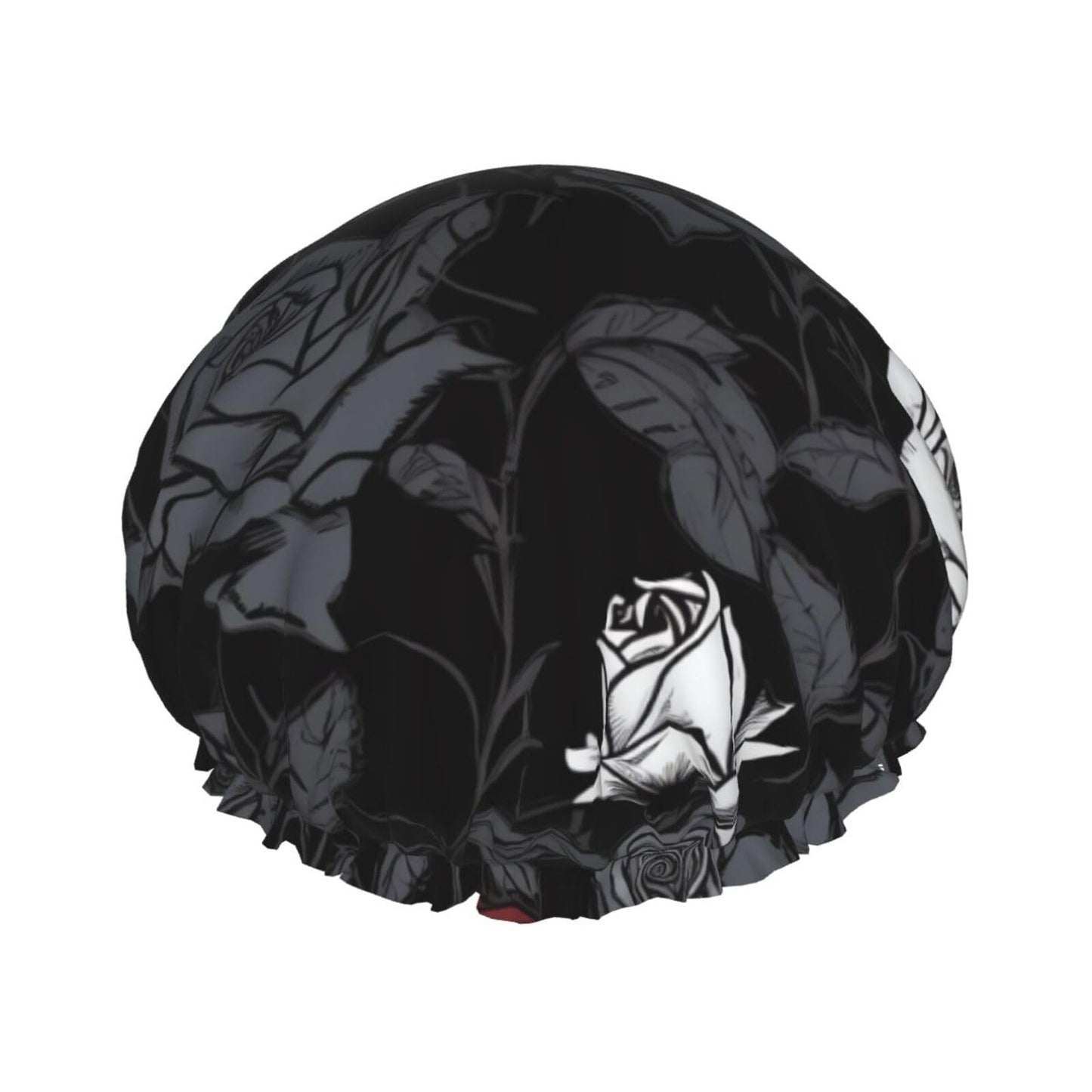 Rose gothic Shower Cap for Women Men Large Reusable Shower Bonnet Double-Layer Waterproof Bath Caps Elastic Band Hair Hat for All Hairstyles Beauty and Personal Care BWLHJKE