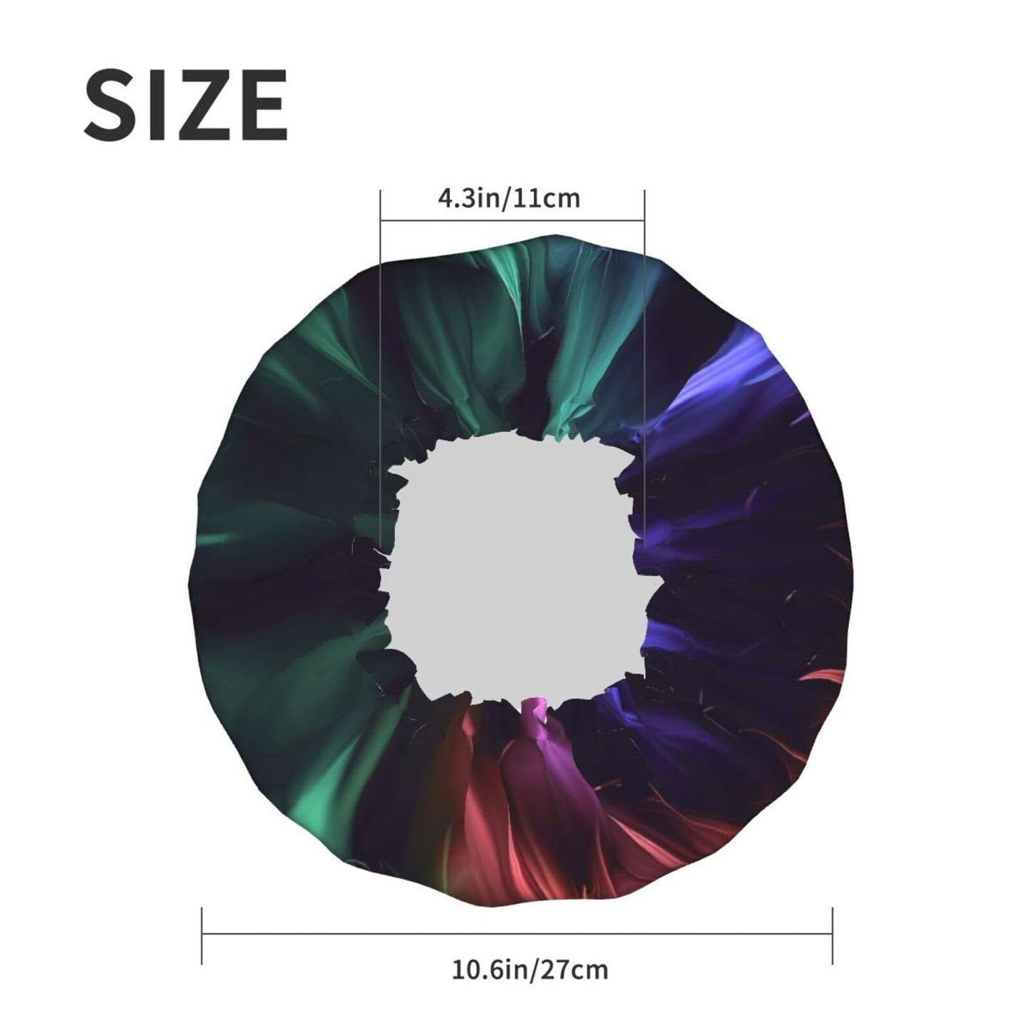 Abstract Flower Shower Cap for Women Men Large Reusable Shower Bonnet Double-Layer Waterproof Bath Caps Elastic Band Hair Hat for All Hairstyles Beauty and Personal Care BWLHJKE