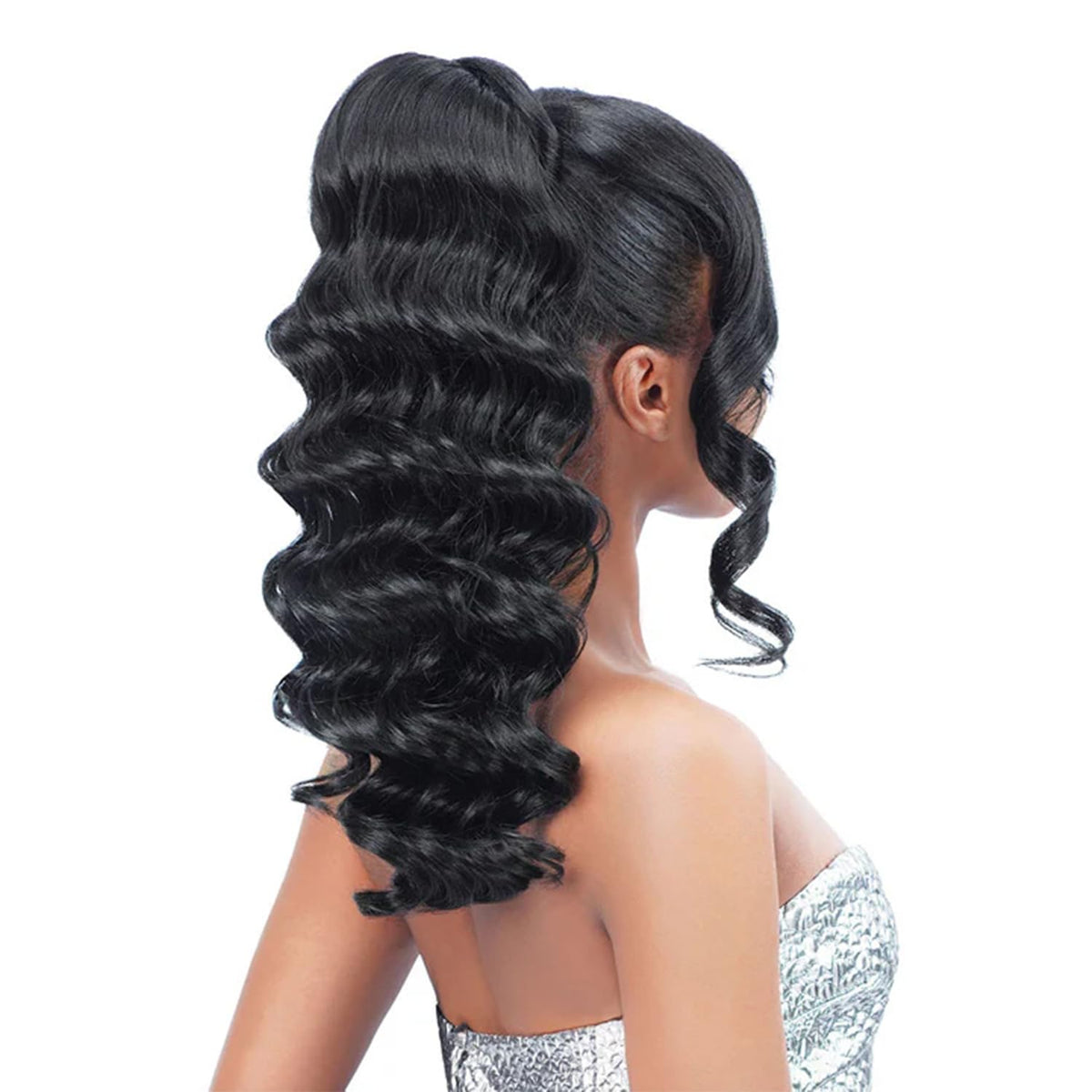 Zury Royal Drawstring Ponytail Split Bang Lace Part Miss Bang Sofia (Dark Brown 2)