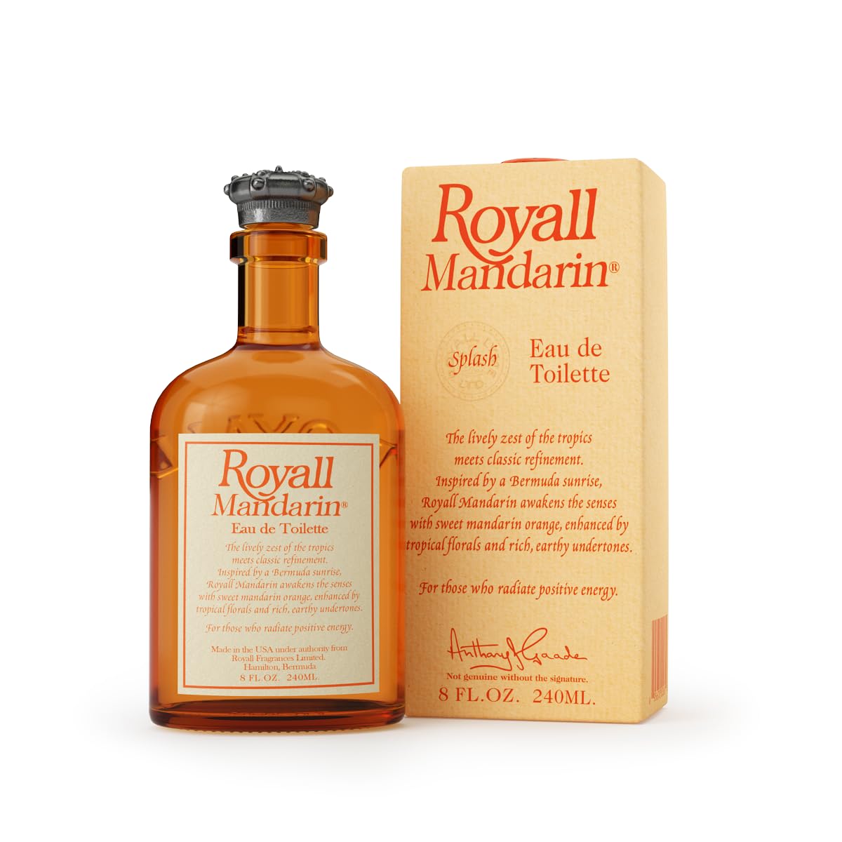ROYALL MANDARIN, Men's Heritage Eau de Toilette, Bright Citrus Fragrance - 8 oz Splash Beauty & Personal Care ROYALL LYME