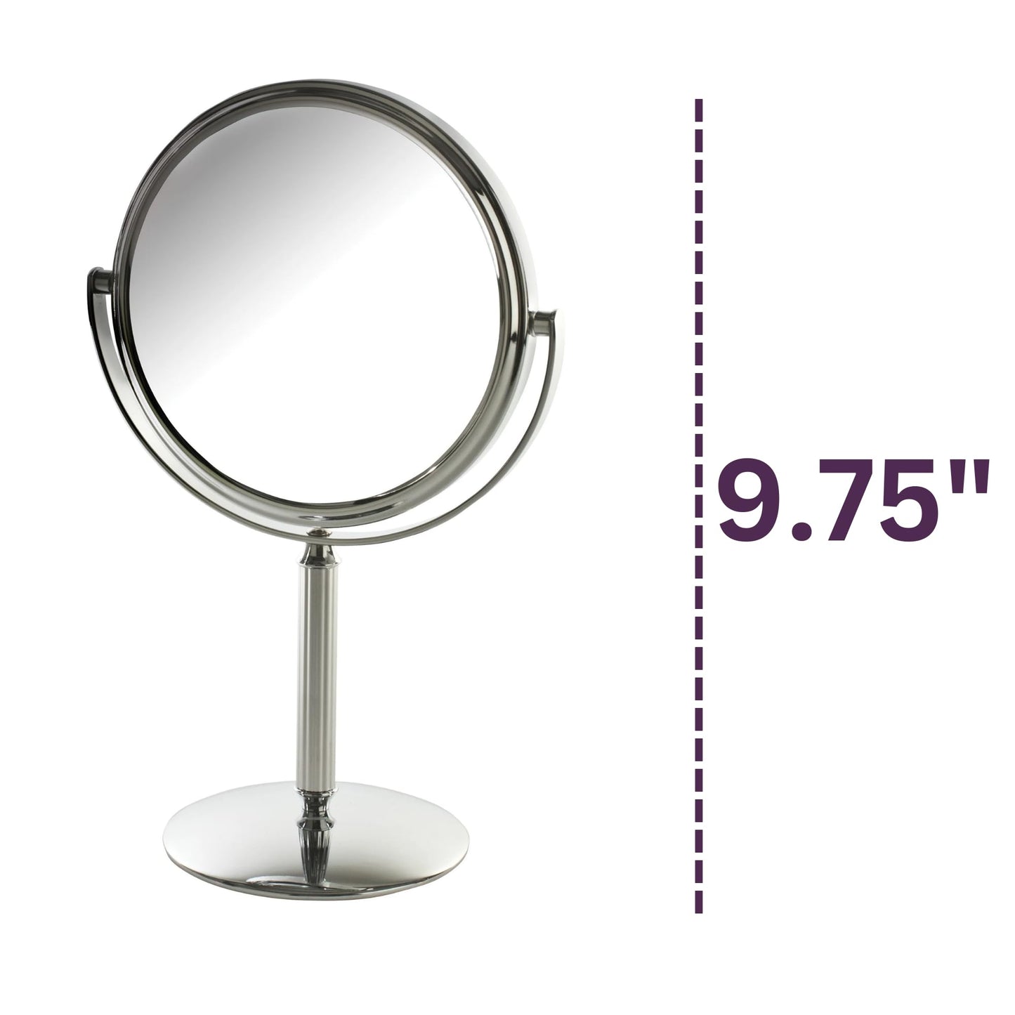 Model's Choice Two-Sided Tabletop Makeup Mirror - Makeup Mirror with 5X Magnification & Swivel Design - Portable 5.5-Inch Diameter Mirror in Chrome Beauty & Personal Care Model's Choice