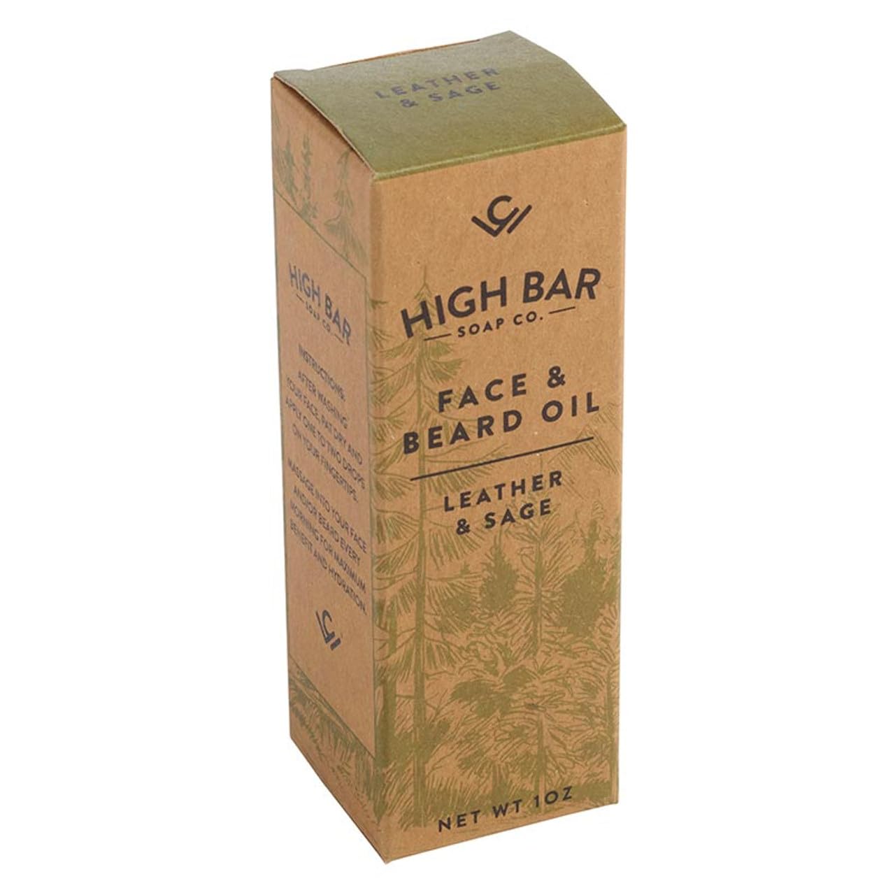 COLE WHEELER Vegan Leather & Sage Fragrance Face and Beard Oil, Natural Moisturizing, Vegan, Animal Fat Free, 1oz Beauty and Personal Care COLE WHEELER