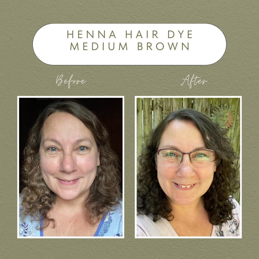 3 Packs Of Medium Brown Henna Hair & Beard Color/Dye 100 Grams - Natural Hair Color, Plant-based Hair Dye - The Henna Guys Beauty & Personal Care The Henna Guys