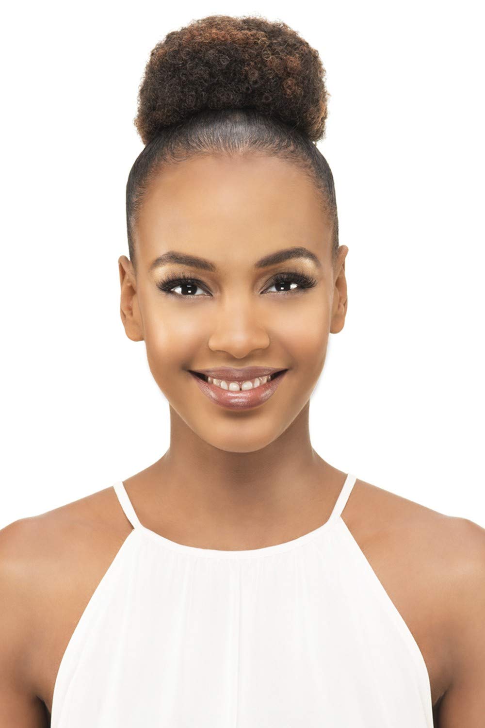 Vivica A. Fox Synthetic Fiber, 8 Inch Small Kinky Afro Puff Pocket Bun from Synthetic Hair Extension Collection, PB31-V - POCKET BUN 31 (P2216)