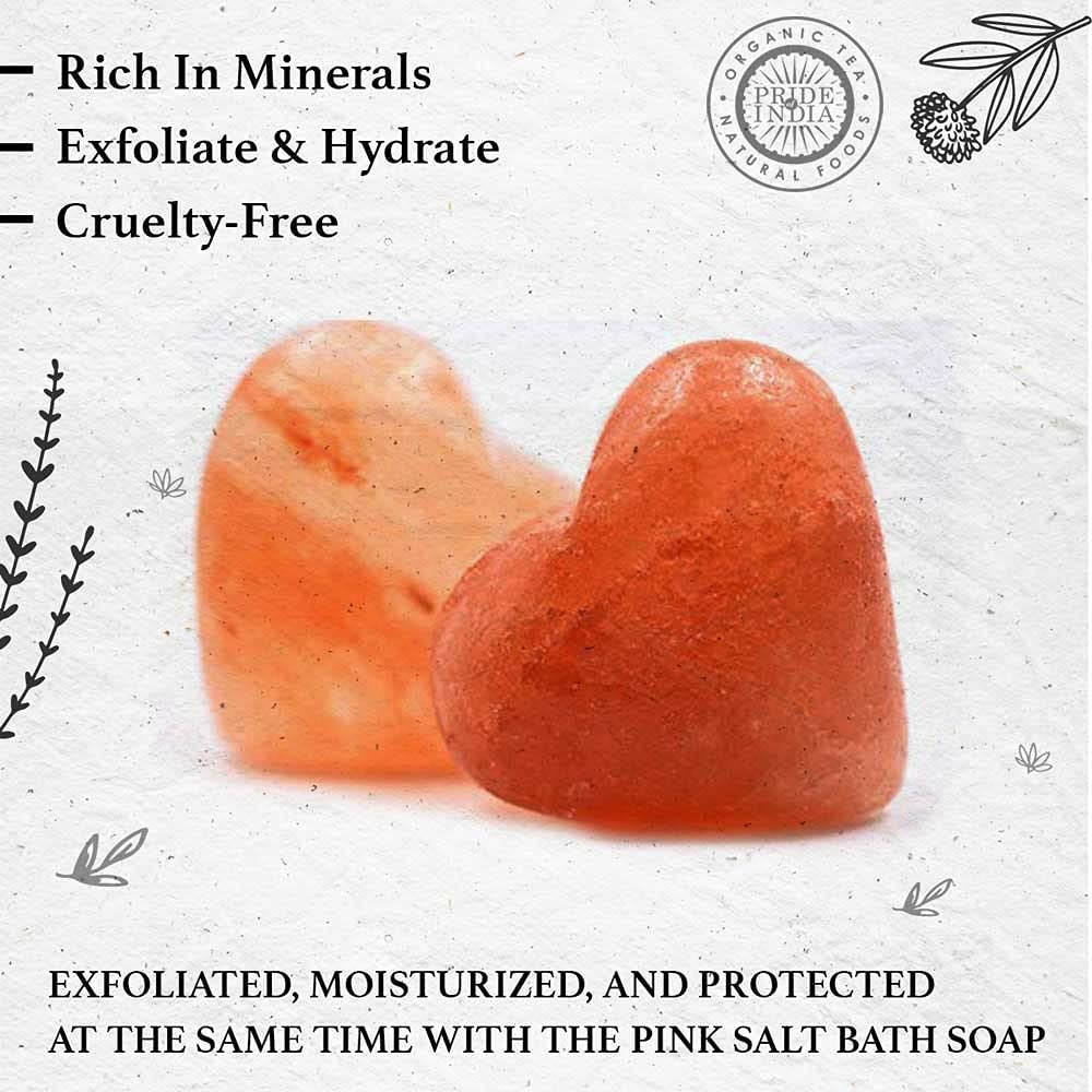 Pride Of India Pink Salt Crystal Accessories (Pink Salt Crystal Soap - Heart Shape) Beauty and Personal Care Pride Of India
