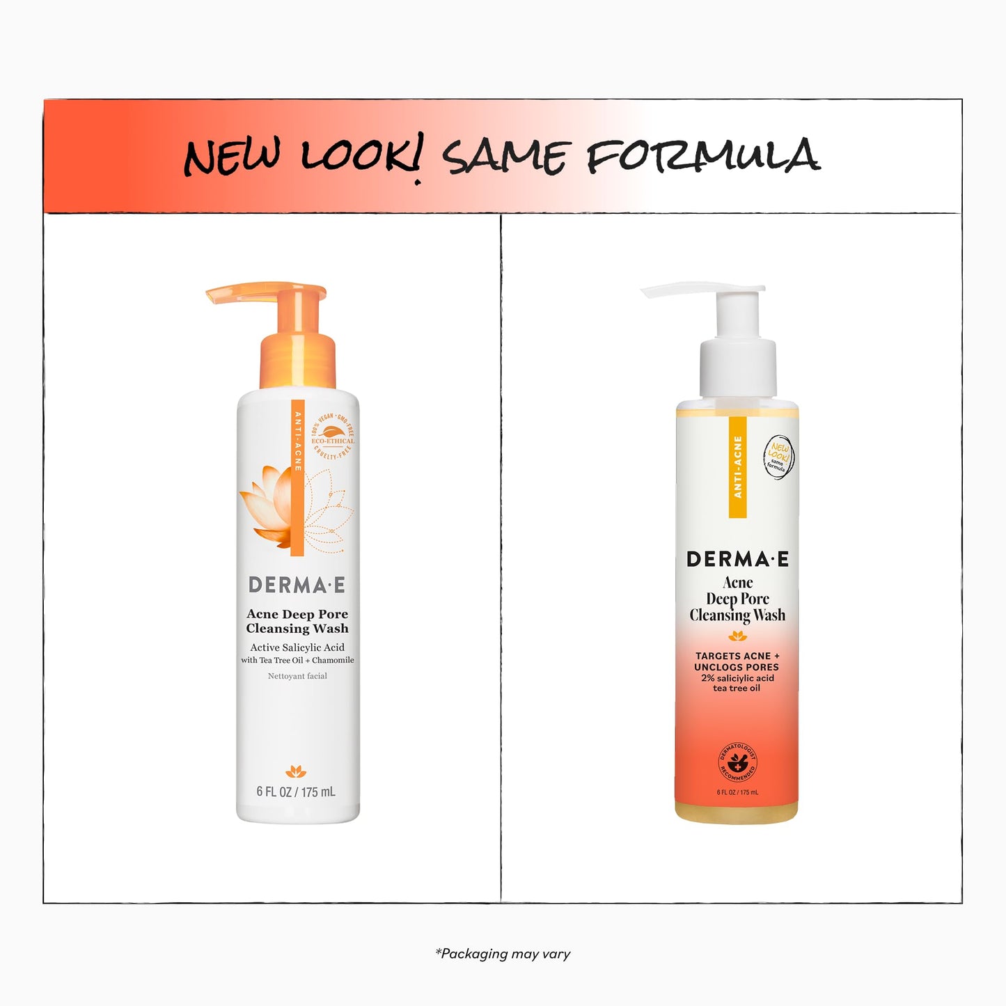 Derma E Acne Deep Pore Cleansing Wash - Blemish Control Facial Cleanser with Salicylic Acid - Gentle Oil Control Face Wash Soothes and Balances Skin Beauty & Personal Care Derma E