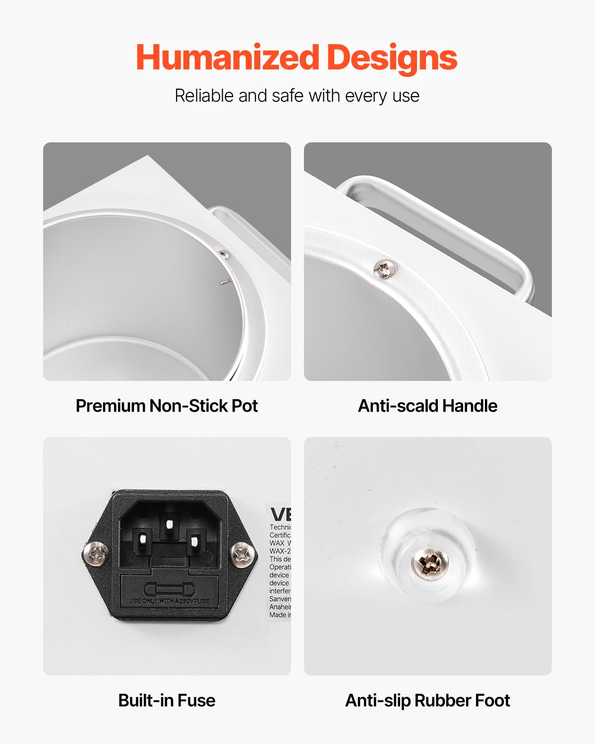 VEVOR Single Wax Warmer, 3000ML 300W Professional Wax Warmer for Hair Removal, 32 ?- 248 ? Adjustable & Non-Stick Waxing Heater Pot with 100PCS Waxing Beauty and Personal Care VEVOR