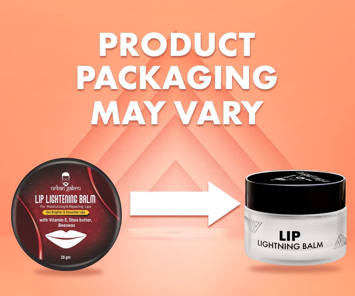 UrbanGabru Lip Balm For Lightening & Brightening Dark Lips With Shea Butter, Beeswax & Vitamin-E (Lip Balm) 20g - Pink Beauty and Personal Care urbangabru