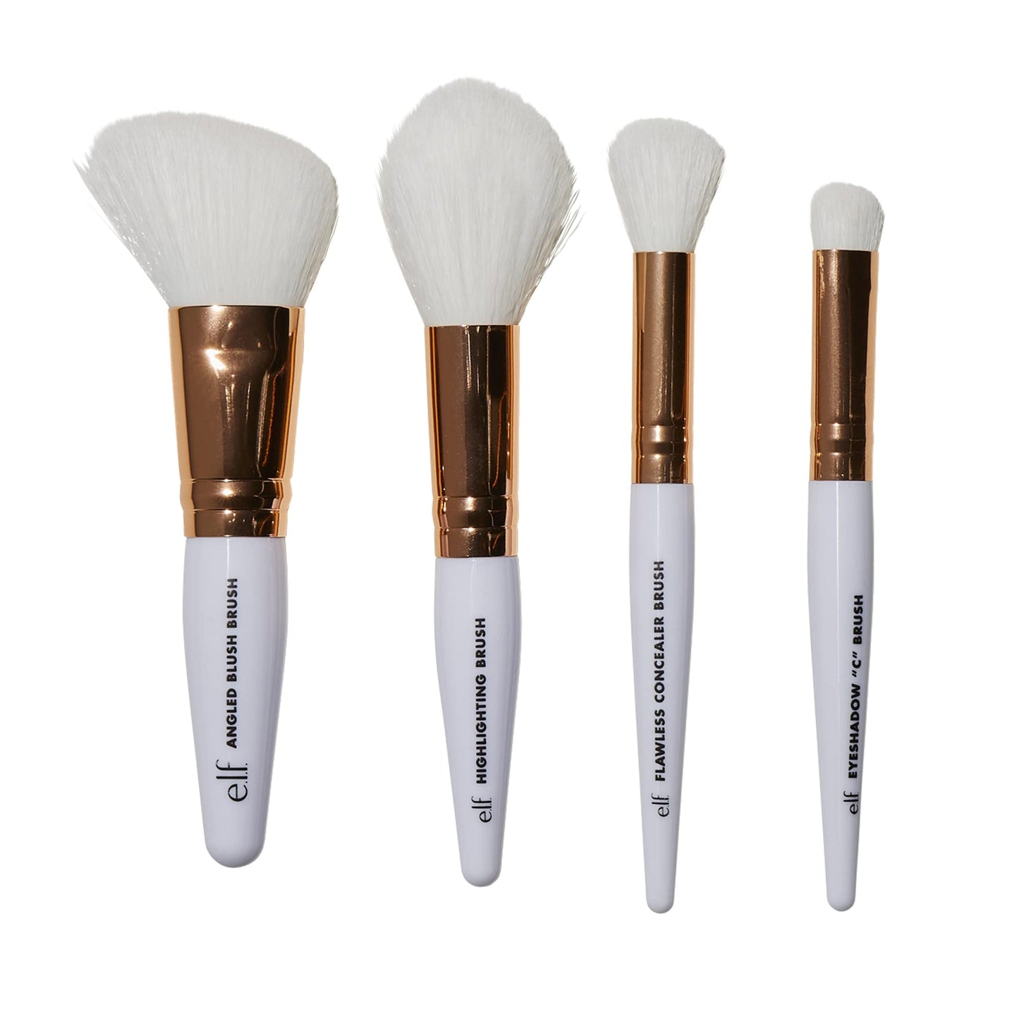 e.l.f. Rose Gold Travel Brush Kit, On The Go, Flawless, Versatile, Soft, Synethic, Conceals, Blends, Highlights, Shades, Contours, Sculpts, Defines Beauty & Personal Care e.l.f.