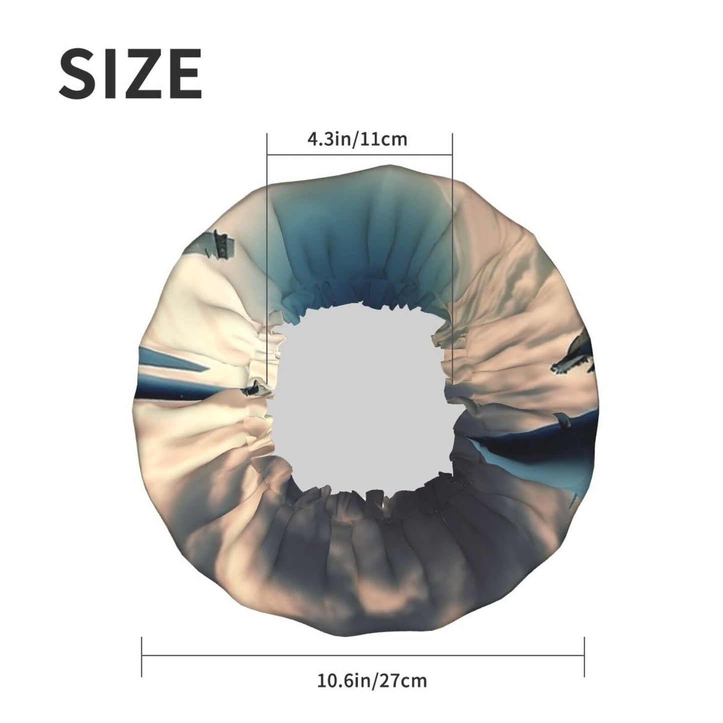 Aircraft Fighter Jets Shower Cap for Women Men Large Reusable Shower Bonnet Double-Layer Waterproof Bath Caps Elastic Band Hair Hat for All Beauty and Personal Care BWLHJKE