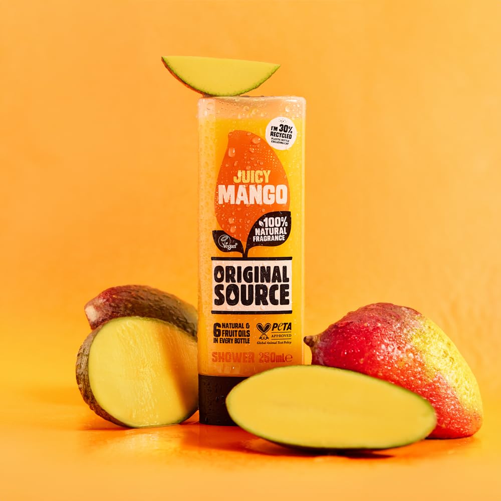 Original Source Mango Shower Gel, 100 Percent Natural Fragrance, Vegan, Cruelty Free, Paraben Free, Bulk Buy, Pack of 6 x 250 ml Beauty & Personal Care ORIGINAL SOURCE