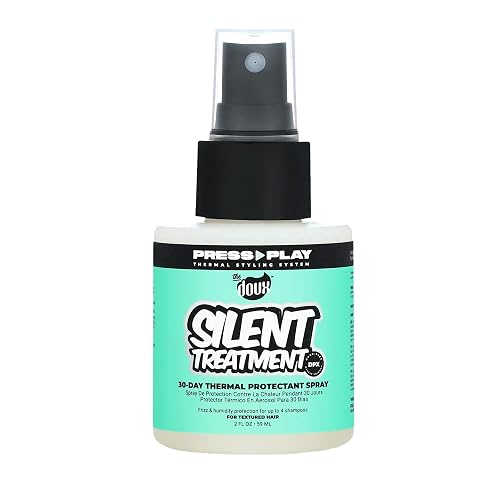 The Doux SILENT TREATMENT Anti-Frizz Heat Protectant Spray for Curly Hair - 30-Day Humidity Shield Hairspray with Keratin & Corn Starch - Travel Size Beauty & Personal Care The Doux