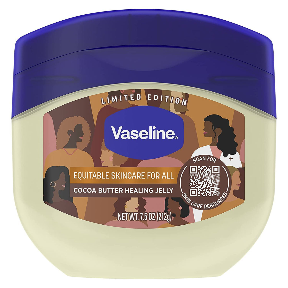 Vaseline Rich Conditioning Petroleum Jelly, Cocoa Butter 7.5 oz (Pack of 12)