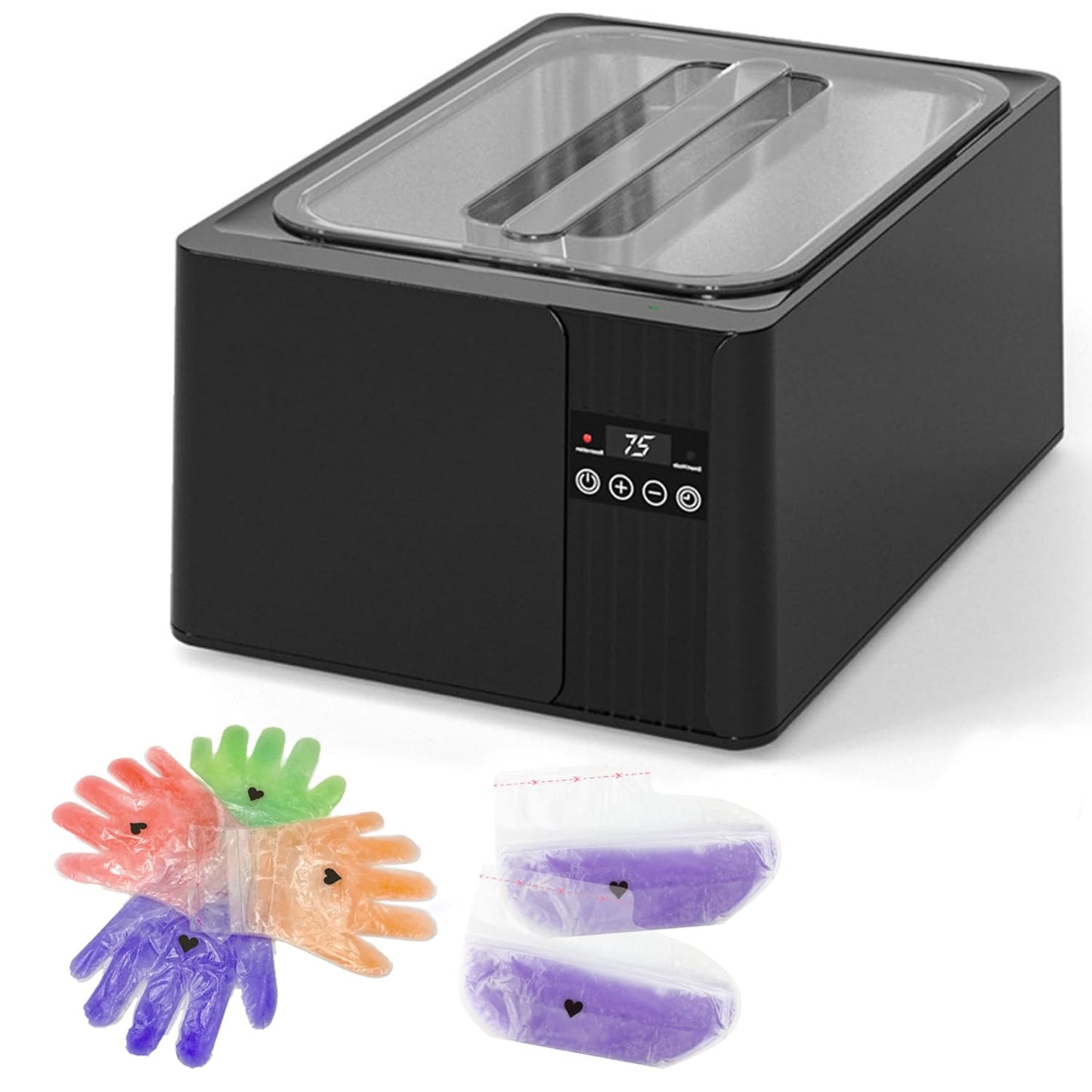 RENJJPBO Paraffin Wax Bath, 9000ml Smart Wax Machine with Hands and Feet Mask, 3 Modes Available, Big Volume, Automatic Temperature Control, Digital Beauty and Personal Care RENJJPBO