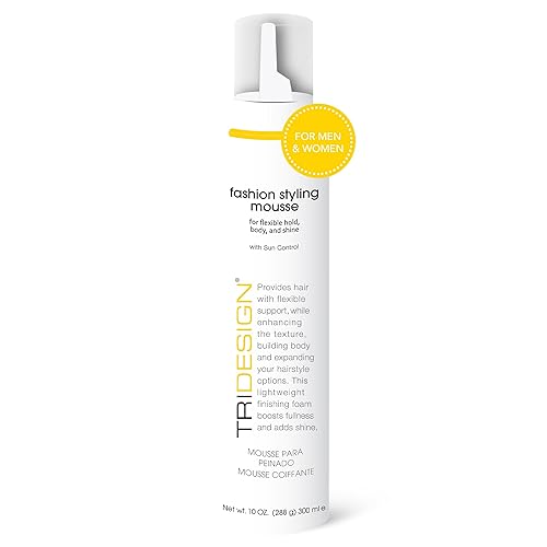 TRI Fashion Styling Mousse - Wavy Hair Volumizer & Curl Tamer with Frizz Control, Shine & Styling Options for Women, Hair Foam - 10 Ounce Beauty & Personal Care TRIDESIGN