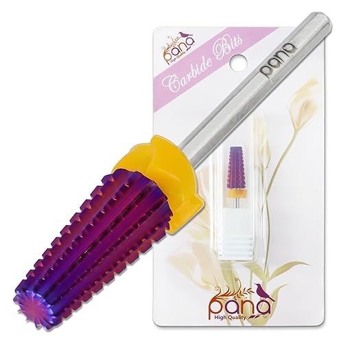 PANA 3/32" Shank 5-in-1 Nail Carbide Bit - (Triple Coarse - 2X Coarse Grit, Purple) - Two Way Rotate use for Both Left and Right Handed Fast remove Beauty & Personal Care PANA
