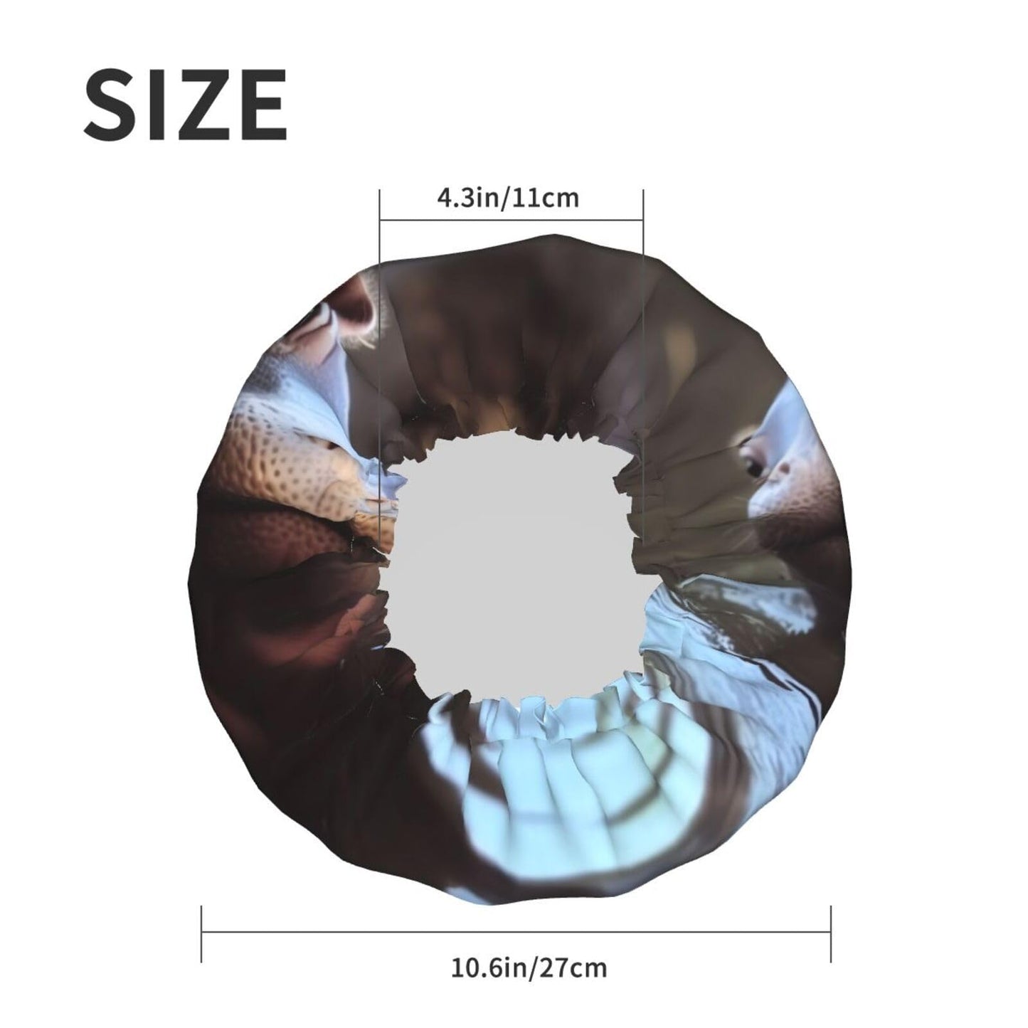 Hippos Shower Cap for Women Men Large Reusable Shower Bonnet Double-Layer Waterproof Bath Caps Elastic Band Hair Hat for All Hairstyles Beauty and Personal Care BWLHJKE