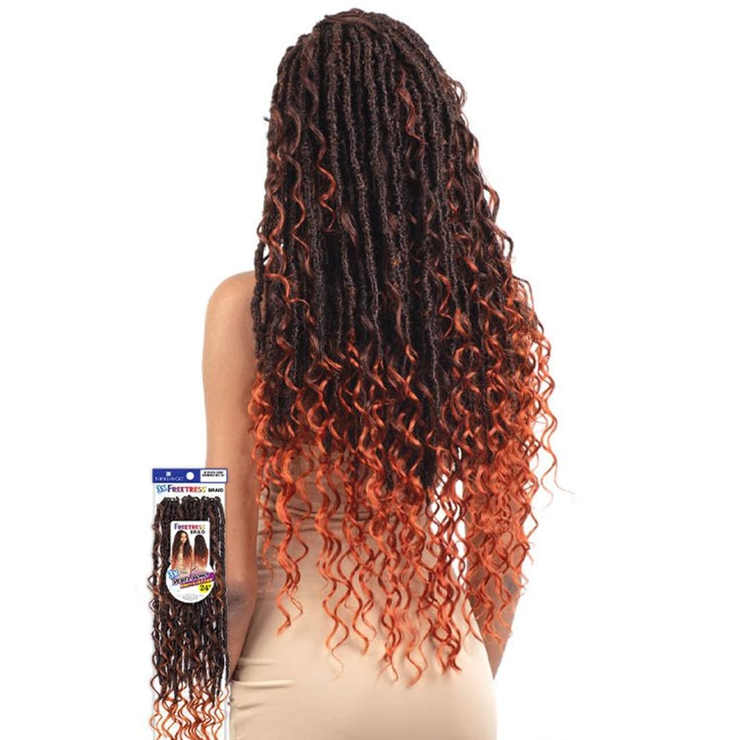Shake N Go Freetress Synthetic Crochet Braids - 3X Rebel Boho Mermaid Loc 24" (Color:HTSCOTCH)