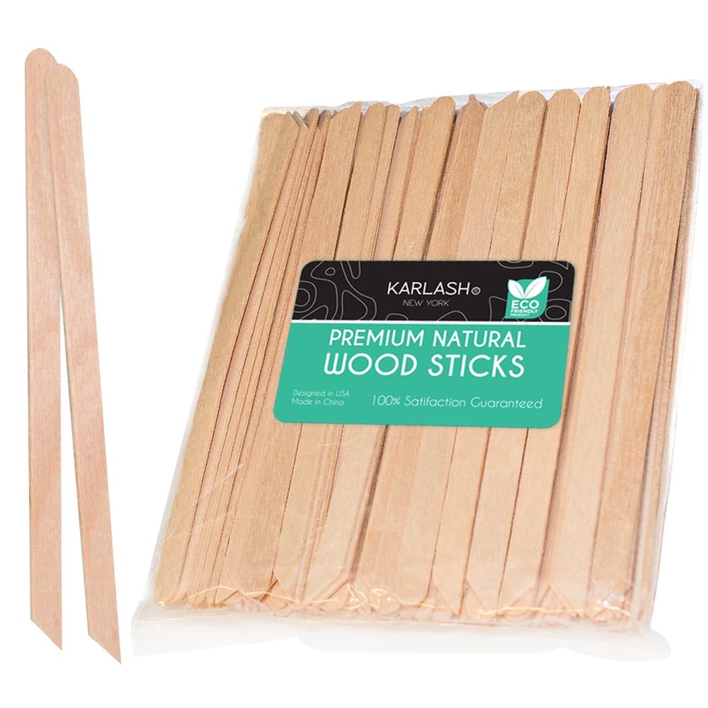100 Pieces Small Wax Sticks Wood Spatulas Applicator Craft Sticks for Body Hair Eyebrow Lip Nose Removal Slanted/Round (Pack of 100) Beauty and Personal Care Karlash