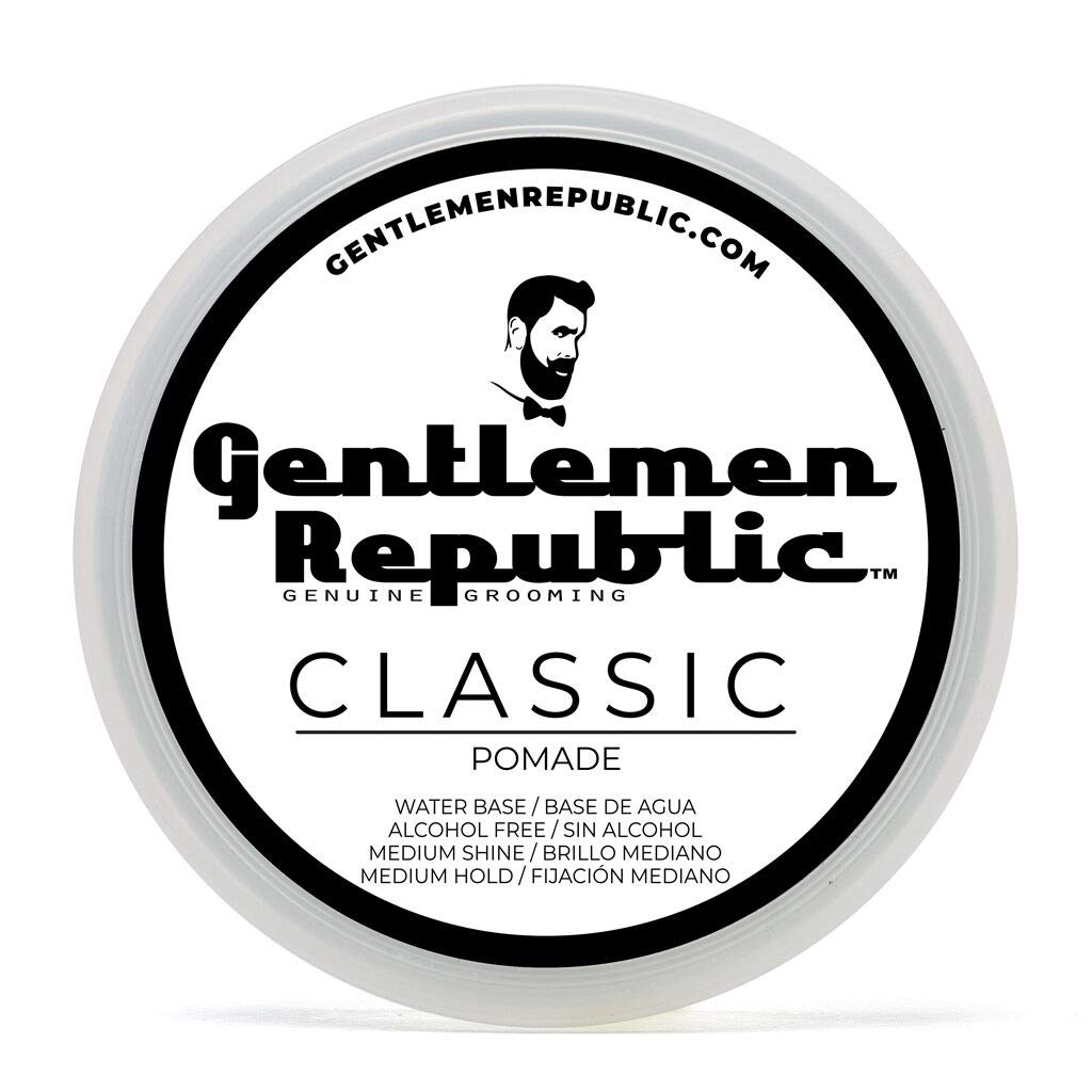 Gentlemen Republic Classic Pomade for Men - Water Based Pomade for Medium Hold & Shine, Premium Mens Hair Styling Products with No Beeswax - Ideal Beauty & Personal Care Gentlemen Republic