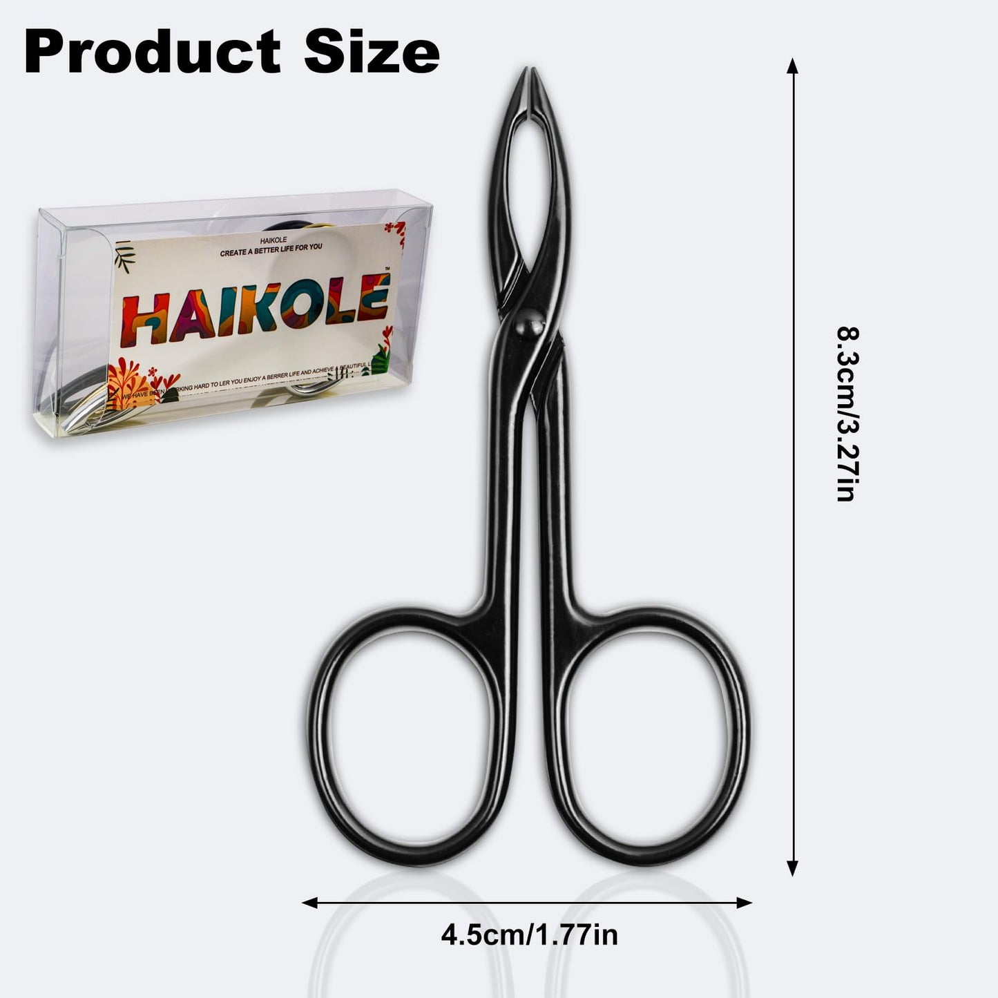 Haikole Tweezers for Women Facial hair 3 Pieces Eyebrow Tweezers,Scissor Tweezer for Remover Facial Hair Eyebrows Care Wig Plucking,Scissor Handle Beauty and Personal Care Haikole