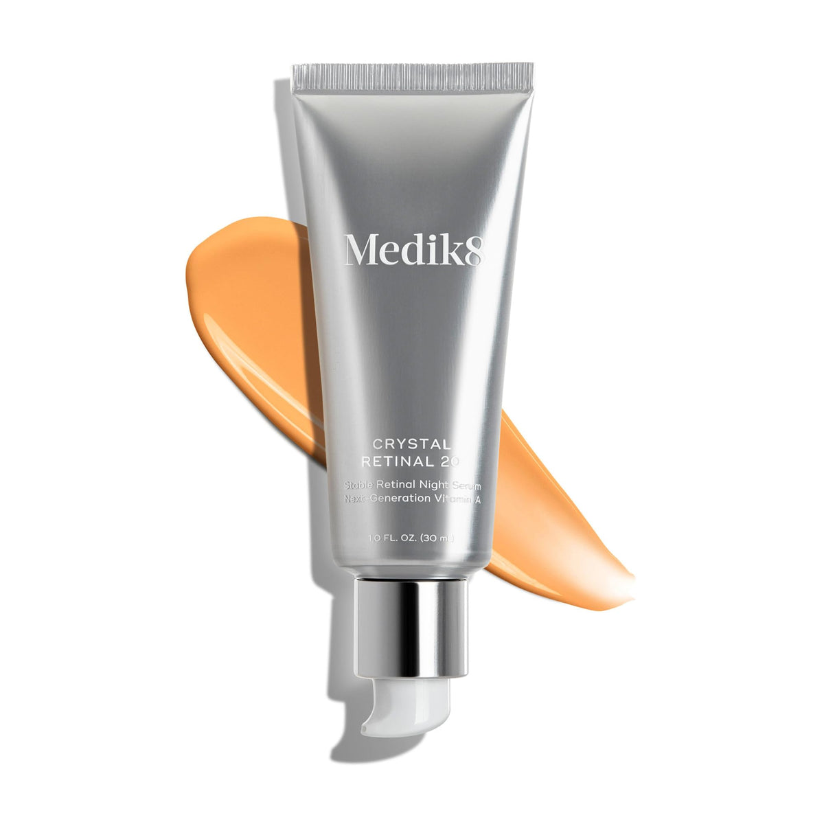 Medik8 Crystal Retinal 20 - Firming Skin Regenerating Retinaldehyde Serum - Night Serum with Hyaluronic Acid and Vitamin E - Gluten Free - 1 oz