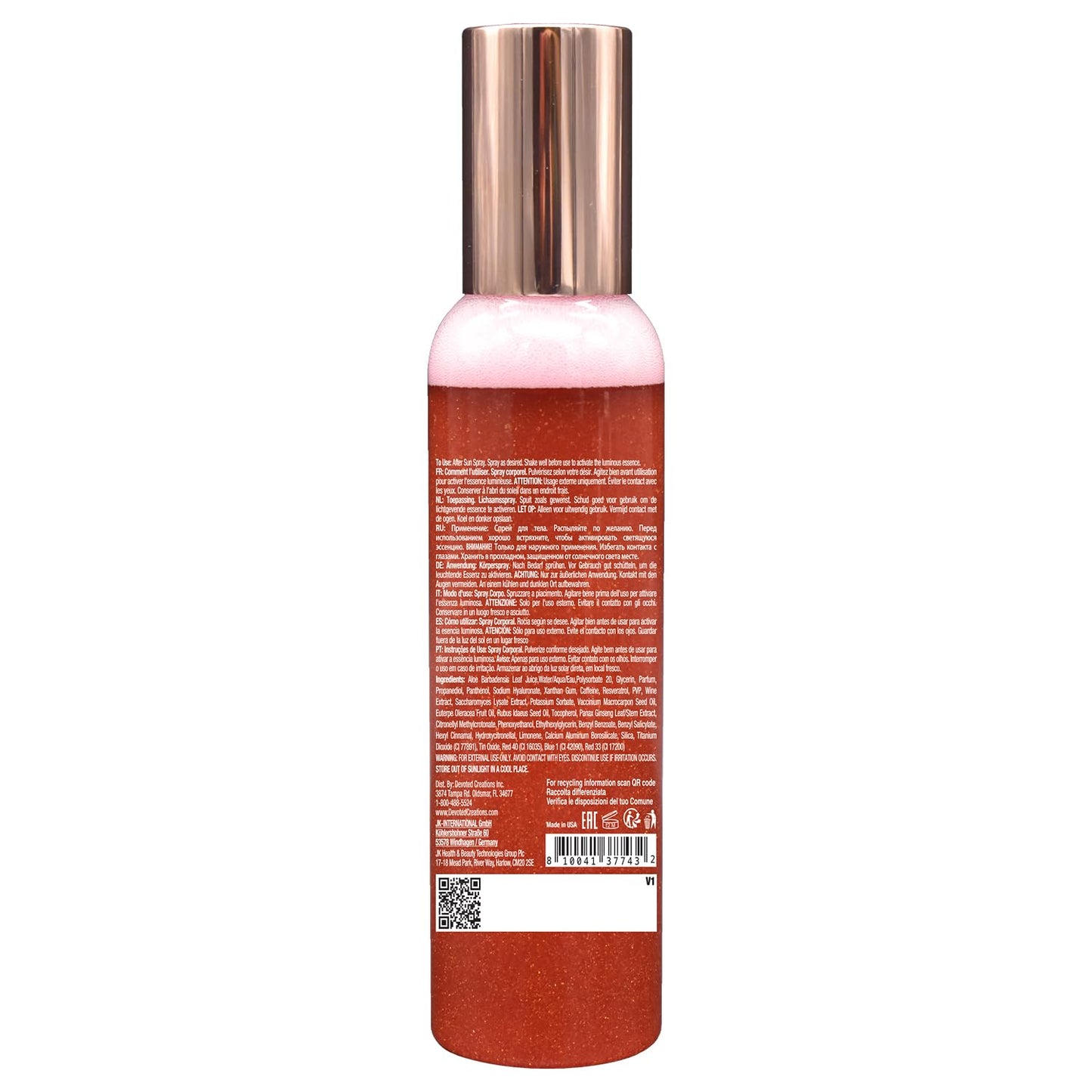 Devoted Creations Berries & Brandy After Sun Refreshing Spray | Color Extending - Skin Refreshing - Body Energizing Rich Hydrating After Sun Beauty & Personal Care Devoted Creations