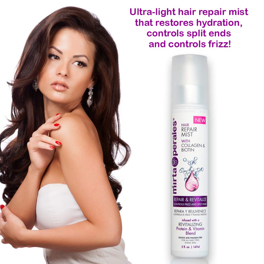 Mirta de Perales Hair Repair Mist with Collagen & Biotin 5 fl oz. Beauty & Personal Care Mirta De Perales