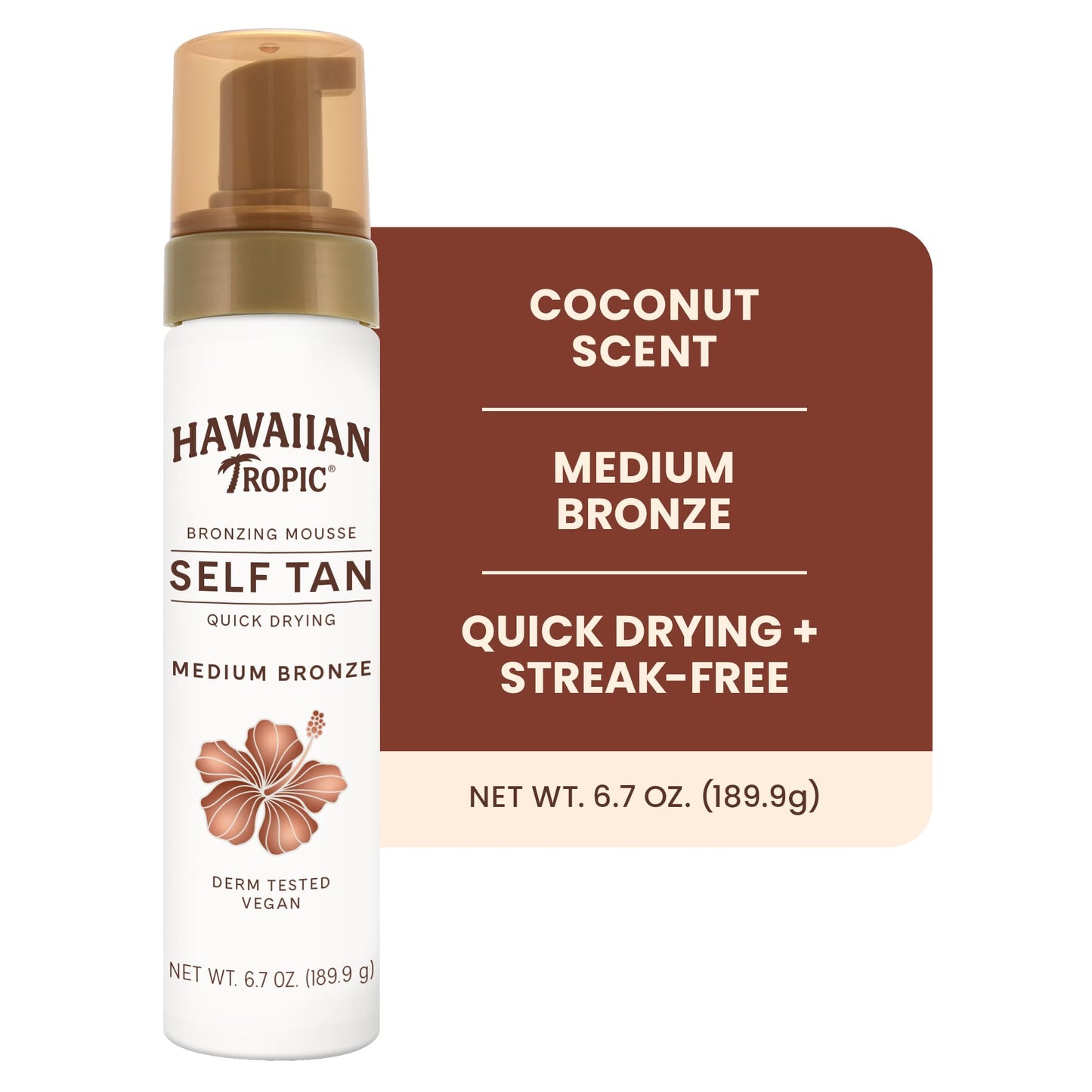 Hawaiian Tropic Aloha Glow Self Tanning Mousse, Express Tan, 6.7 oz, Self Tanner Mousse, Fake Tan, Self Tan Mousse, 1 Hour Express Self Tanner Foam Beauty & Personal Care Hawaiian Tropic