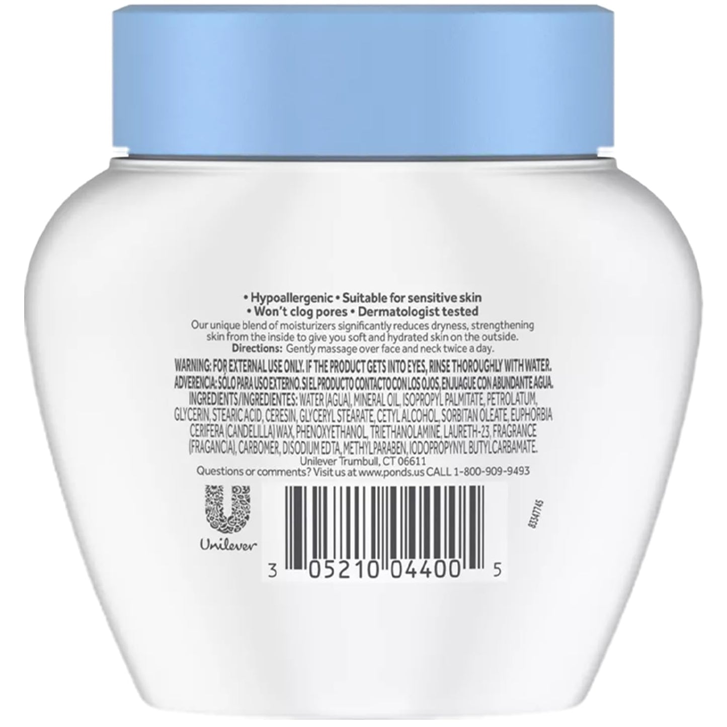 Pond’s Dry Cream Facial Moisturizer 2-Pack - Non-Comedogenic, Hypoallergenic, Dermatologist-Tested Face Cream for Women, 6.5 Oz Ea Beauty & Personal Care POND'S